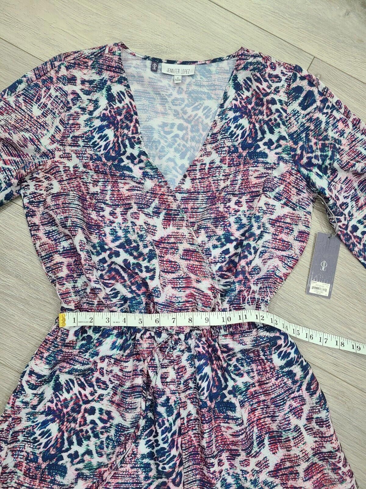 Designer Jennifer Lopez Romper Medium NWT V Neck 3/4 Bell Sleeves Size 32" / US 10 / IT 46 - 4 Thumbnail