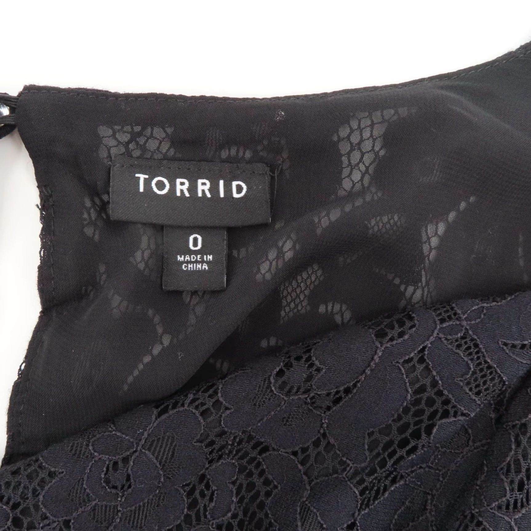 Torrid Torrid Blouse Shirt Women Large Black Floral Lace Sweetheart Neck Top Waist Elastic Puff Nylon Lace Floral Vintage No Size L / US 10 / IT 46 - 7 Thumbnail