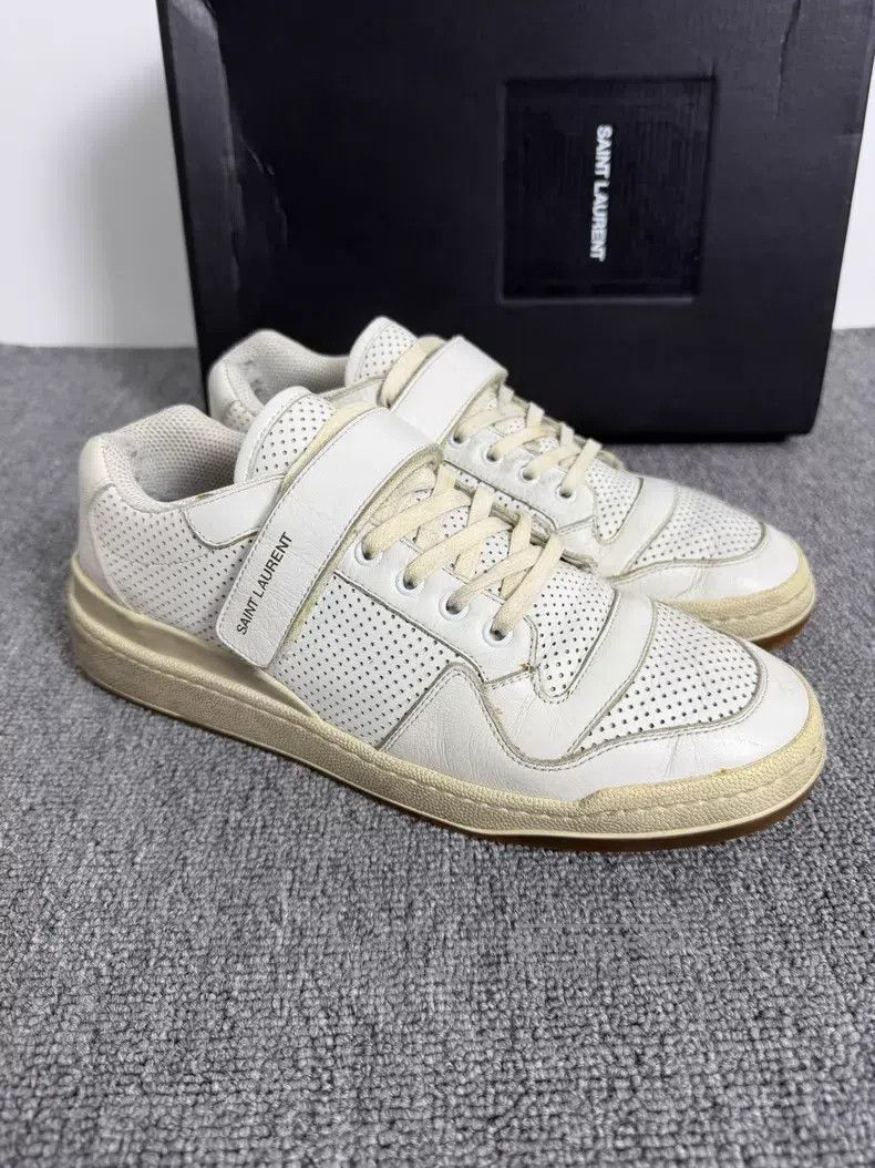 Saint Laurent Paris Saint Laurent Paris Worn-out Velcro low-top sneakers Size US 9.5 / EU 42-43 - 1 Thumbnail