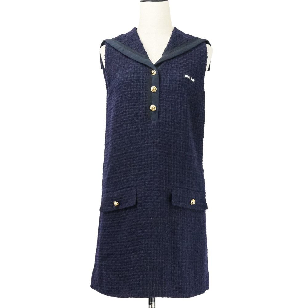 Miu Miu Miu Miu Sailor Collar Tweed Dress Others Dresses DUTY FREE for USA
