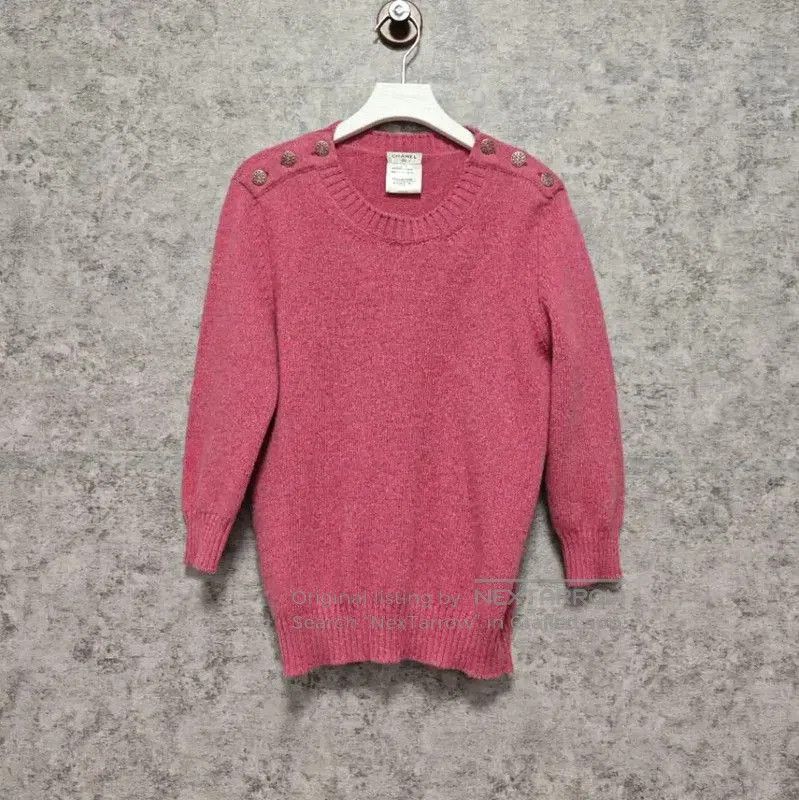 Chanel Chanel Pink Wool Pullover Sweater for Women . Size L / US 10 / IT 46 - 1 Thumbnail