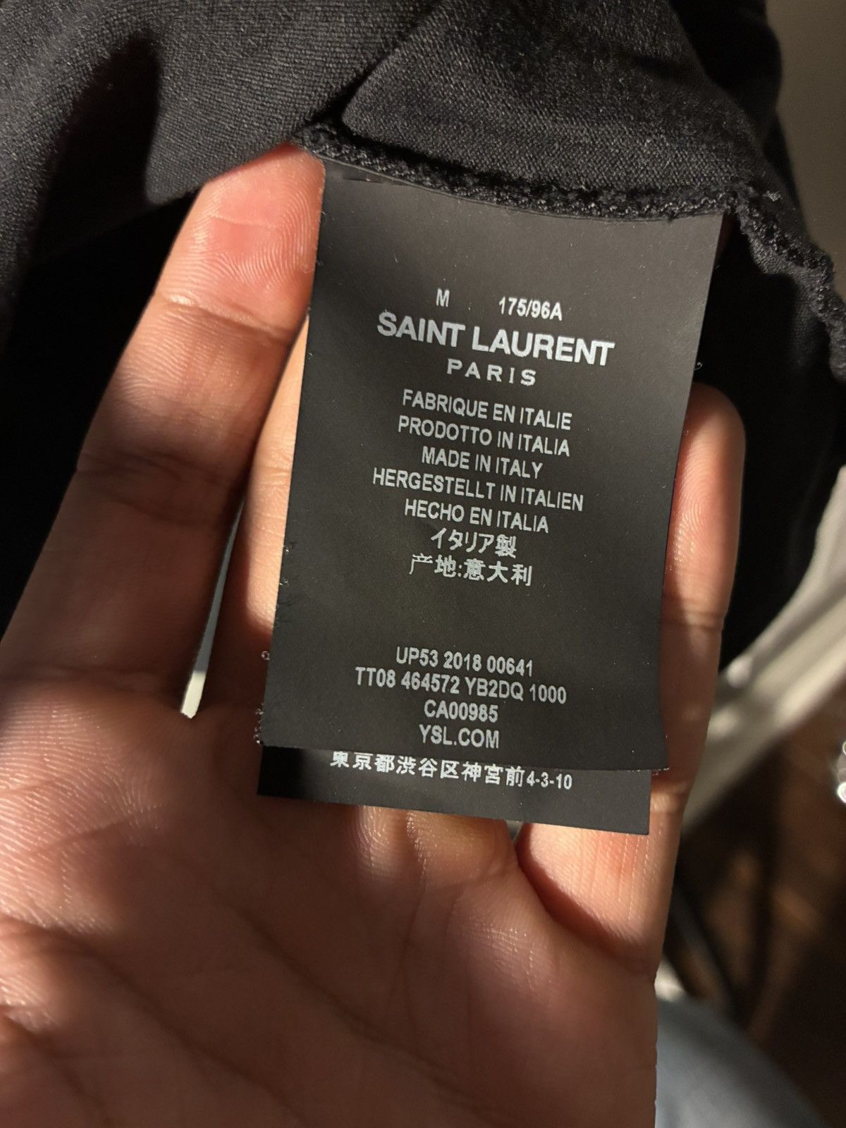 Saint Laurent Paris Saint Laurent Logo T-Shirt Size US M / EU 48-50 / 2 - 3 Thumbnail