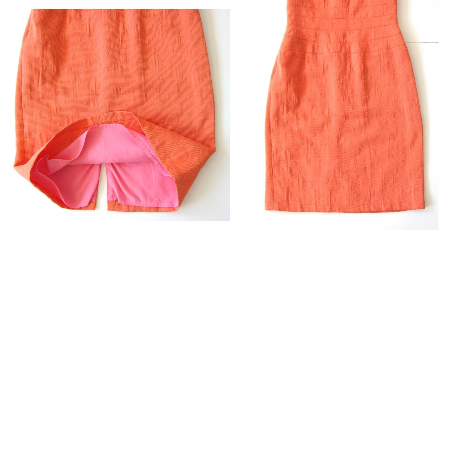 Vintage VINTAGE Kay Unger Orange Polka Dot Sleeveless V-Neck Sheath Tunic Dress 4 Ladies Size S / US 4 / IT 40 - 8 Thumbnail