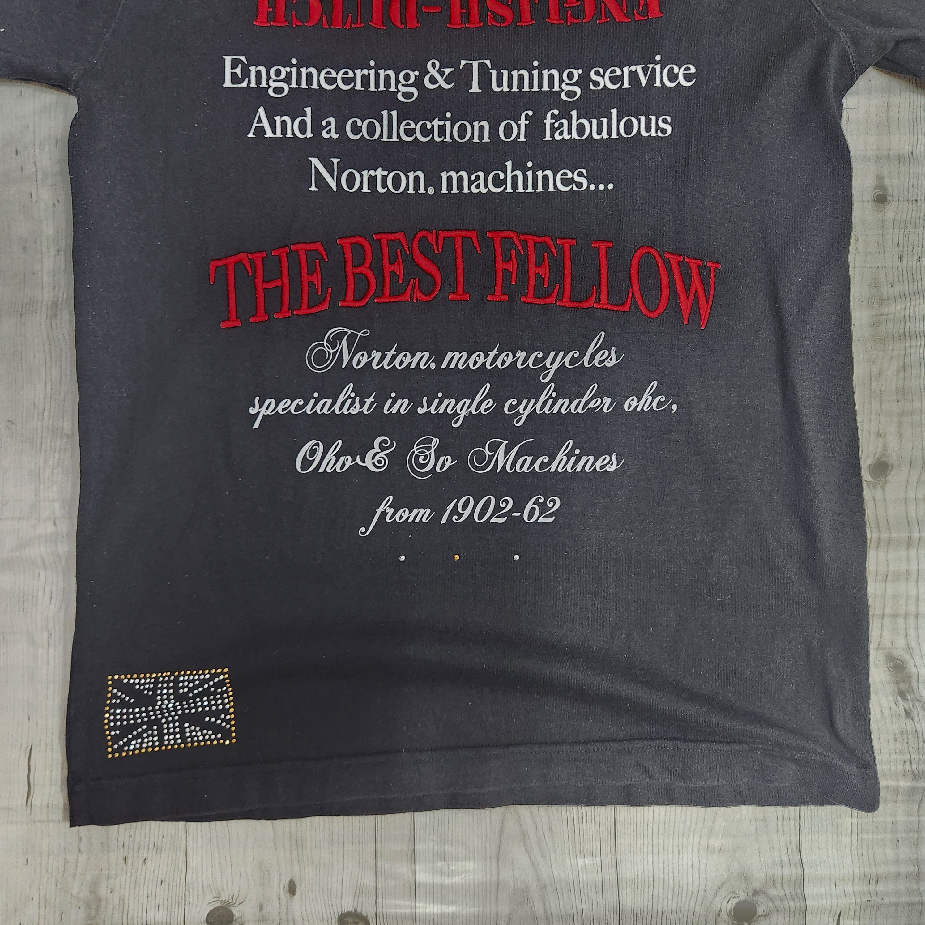 Norton Vintage Norton Bling Bling Big Logo TShirt Size US S / EU 44-46 / 1 - 16 Thumbnail