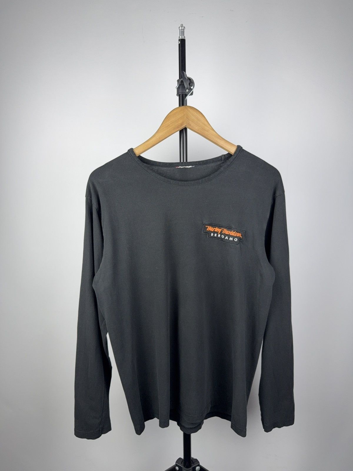 Harley Davidson × Vintage Harley Davidson Bergamo Long Sleeve Tee Italy Moto Biker Size US M / EU 48-50 / 2 - 1 Thumbnail