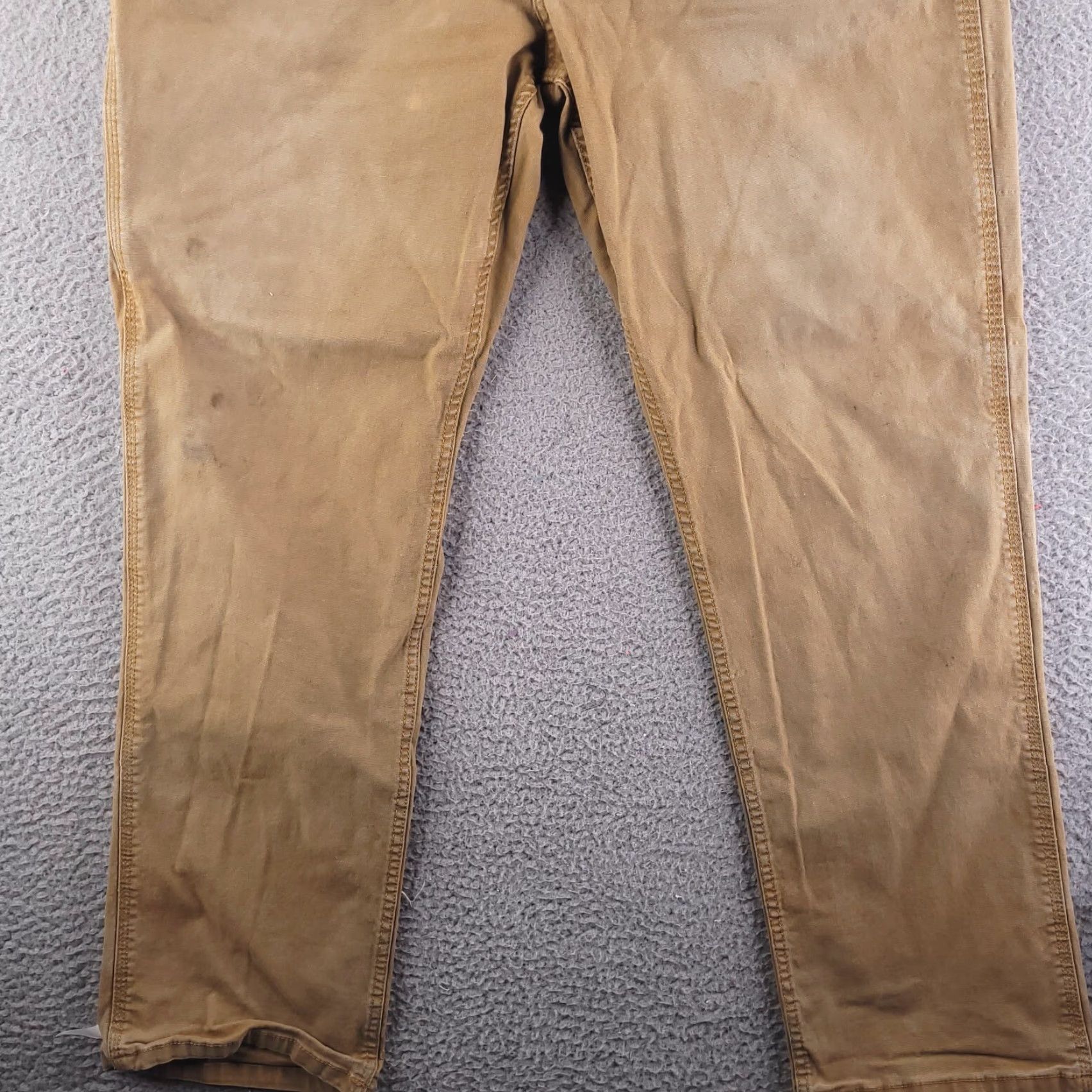 Vintage Ridgecut Toughwear Pants Mens 36x30 Brown Canvas Work Distressed Straight Cotton Size US 36 / EU 52 - 3 Thumbnail