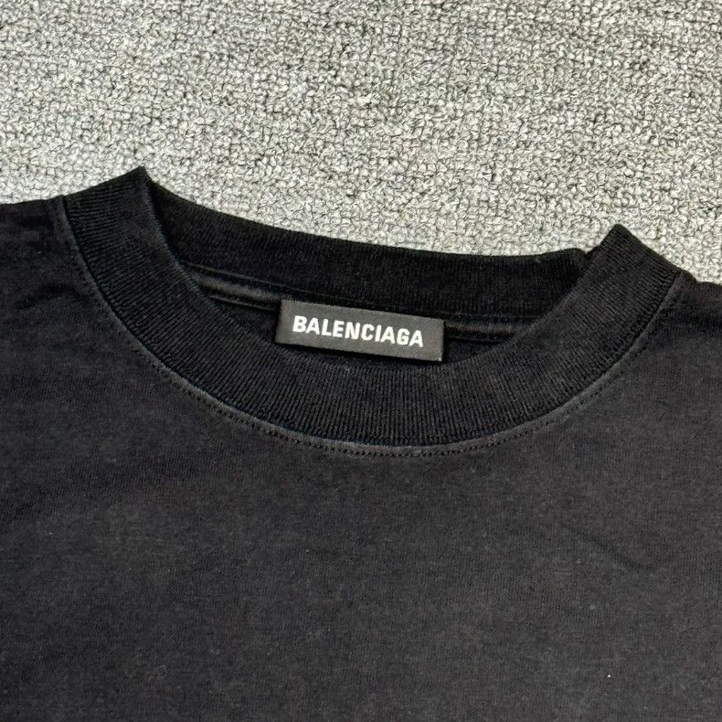 Balenciaga Balenciaga Printed black short-sleeved T-shirt Size US M / EU 48-50 / 2 - 5 Thumbnail