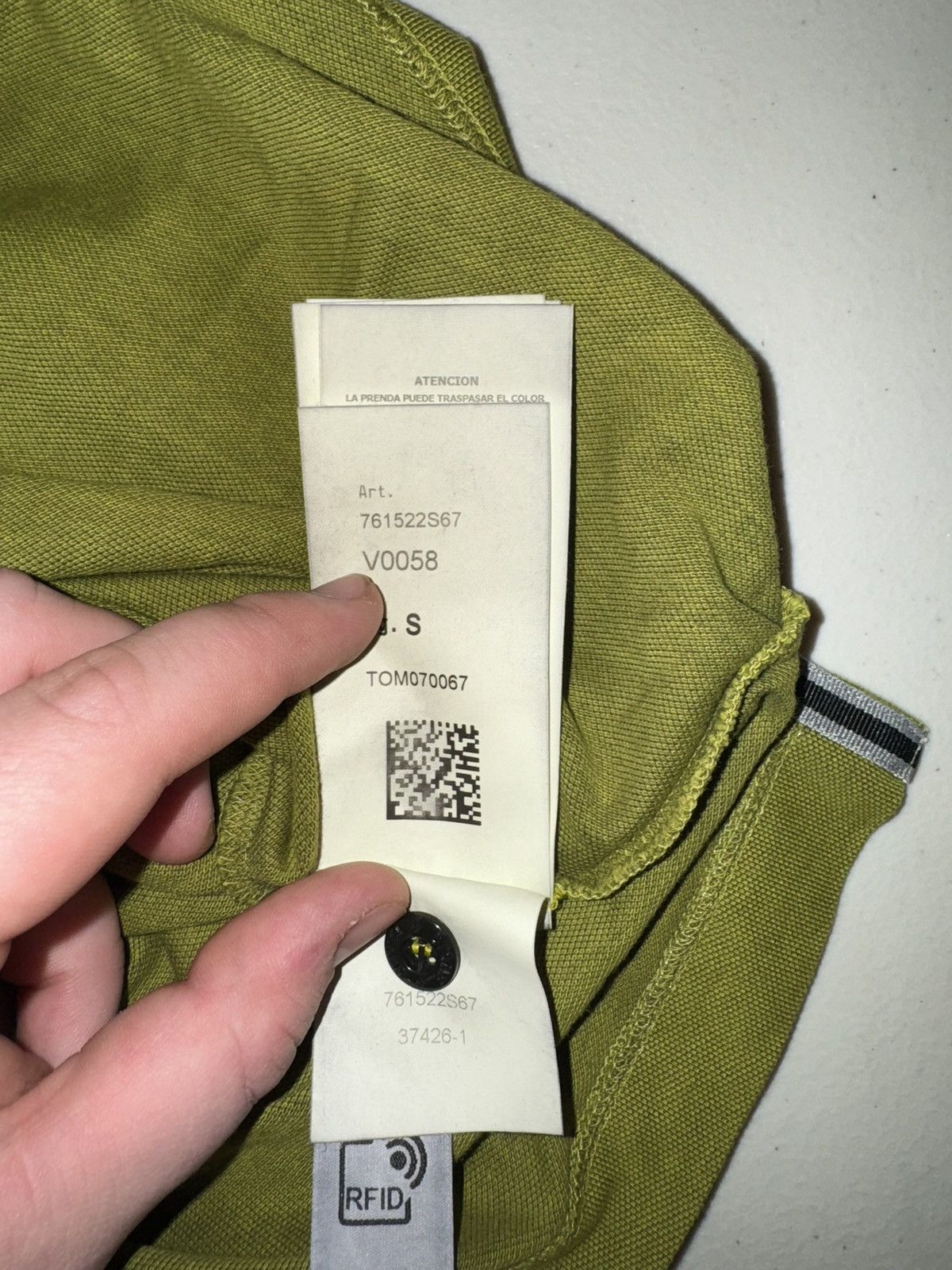 Stone Island Stone Island Polo Lime Green Slim Fit Patch Program SS19 Size US S / EU 44-46 / 1 - 5 Thumbnail
