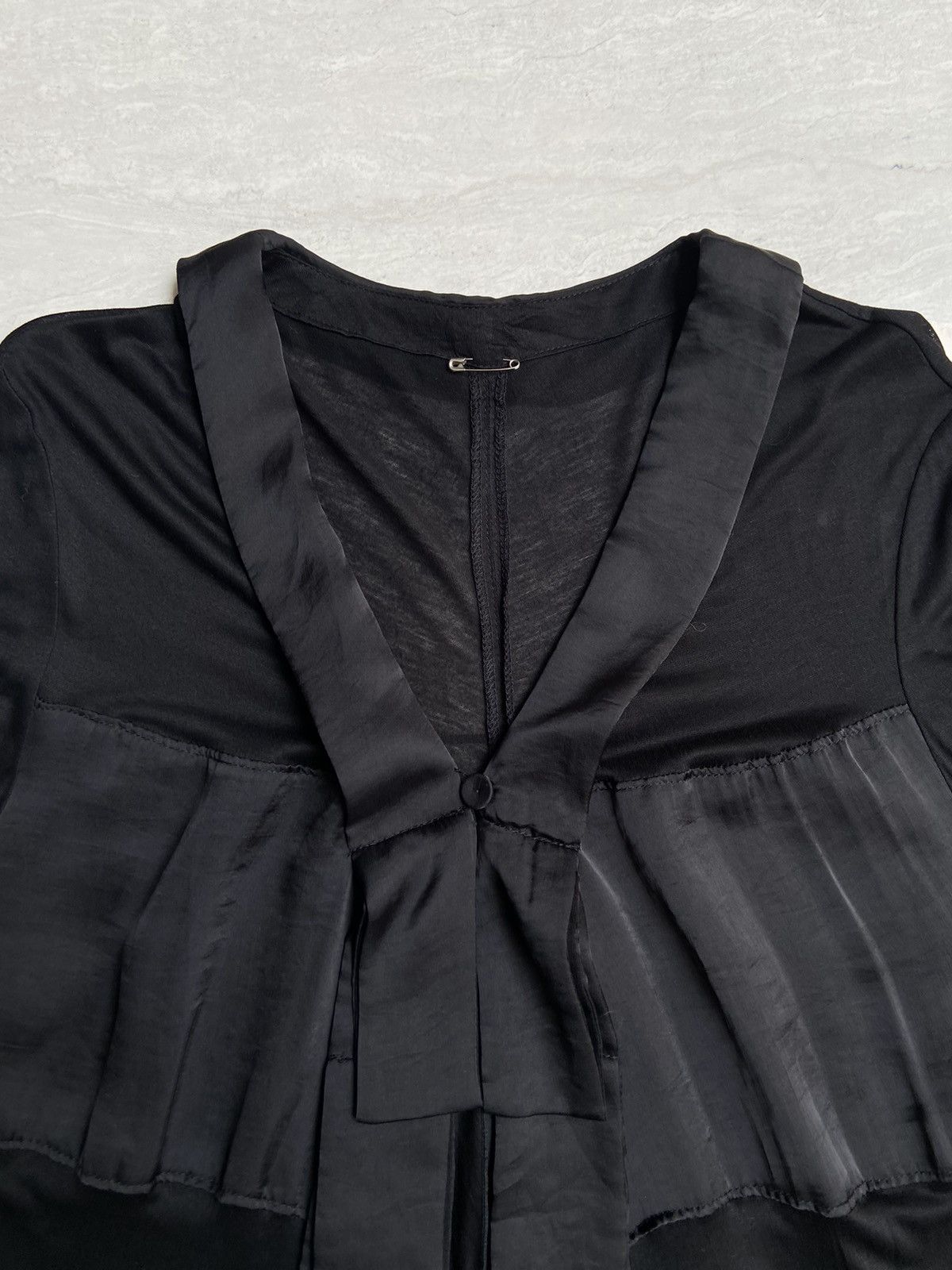 Designer × Hiroko Koshino Homme × Japanese Brand HIROKO KOSHINO BIS Black Cardigan/Outer Size US XS / EU 42 / 0 - 4 Thumbnail