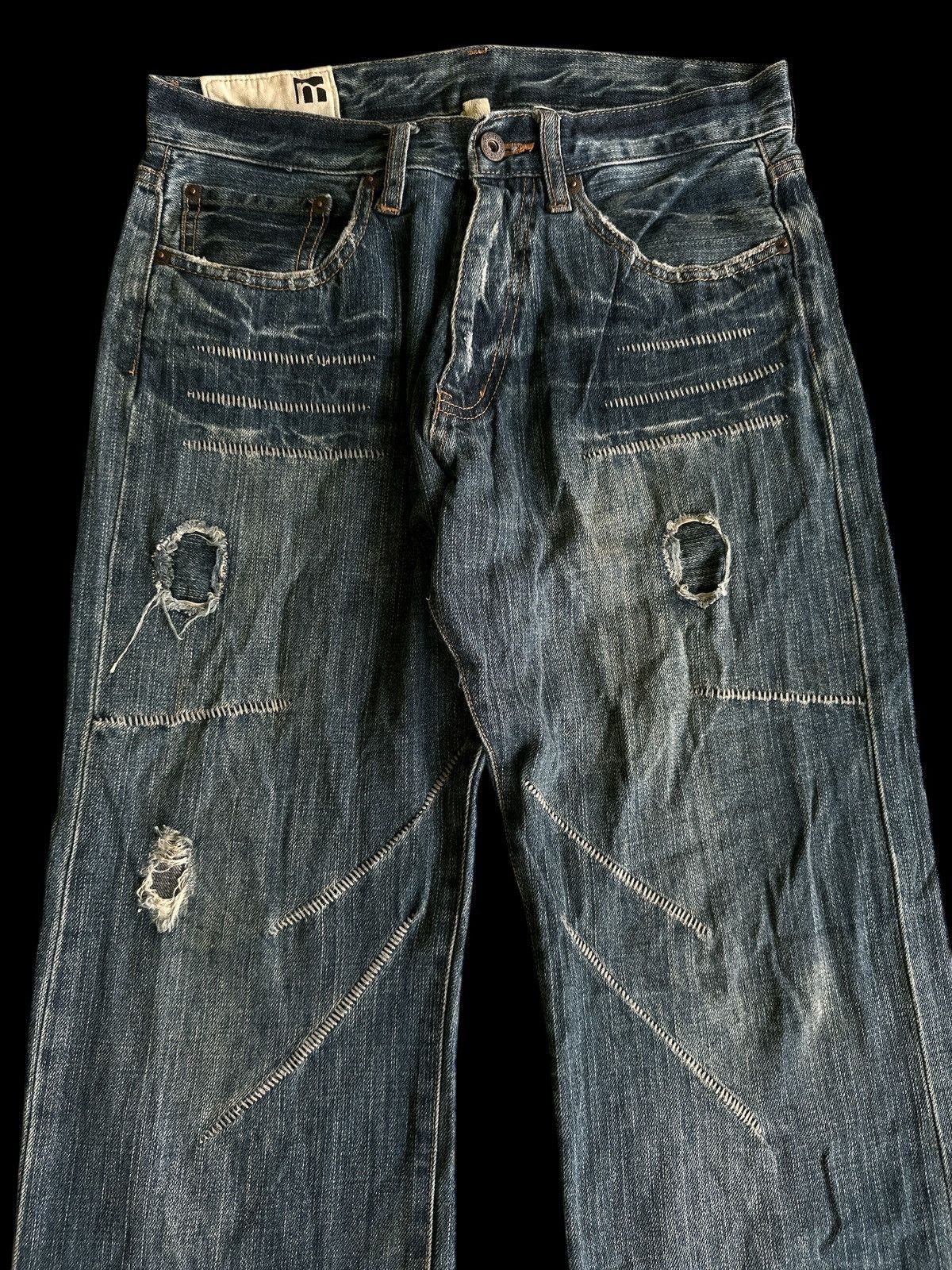 If Six Was Nine × Japanese Brand × Kapital Denim bootcut 💥 Modish Style Sashiko Style💥 Size US 30 / EU 46 - 2 Thumbnail