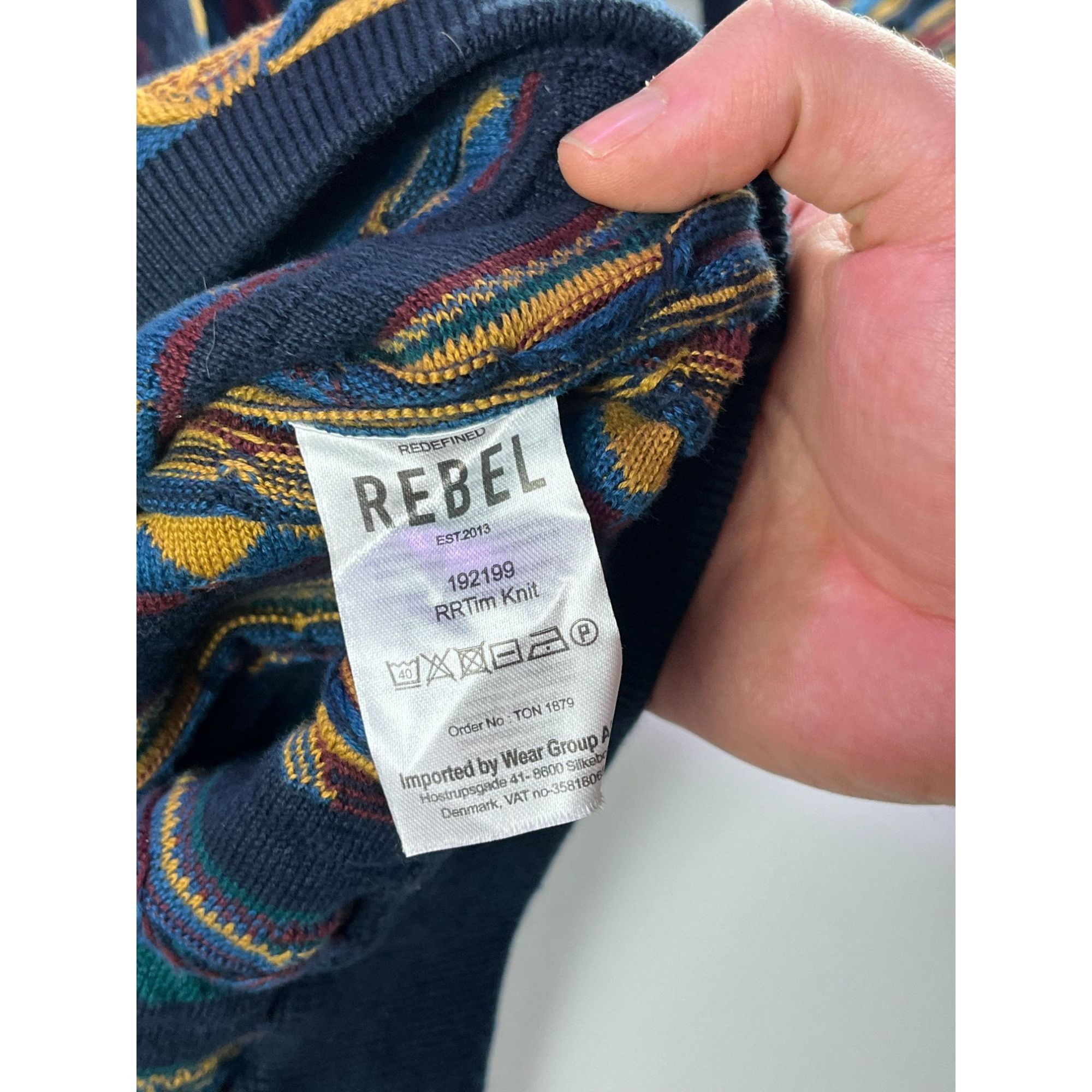 Rare Coogi Style Knitted Multicolor Sweater By Rebel