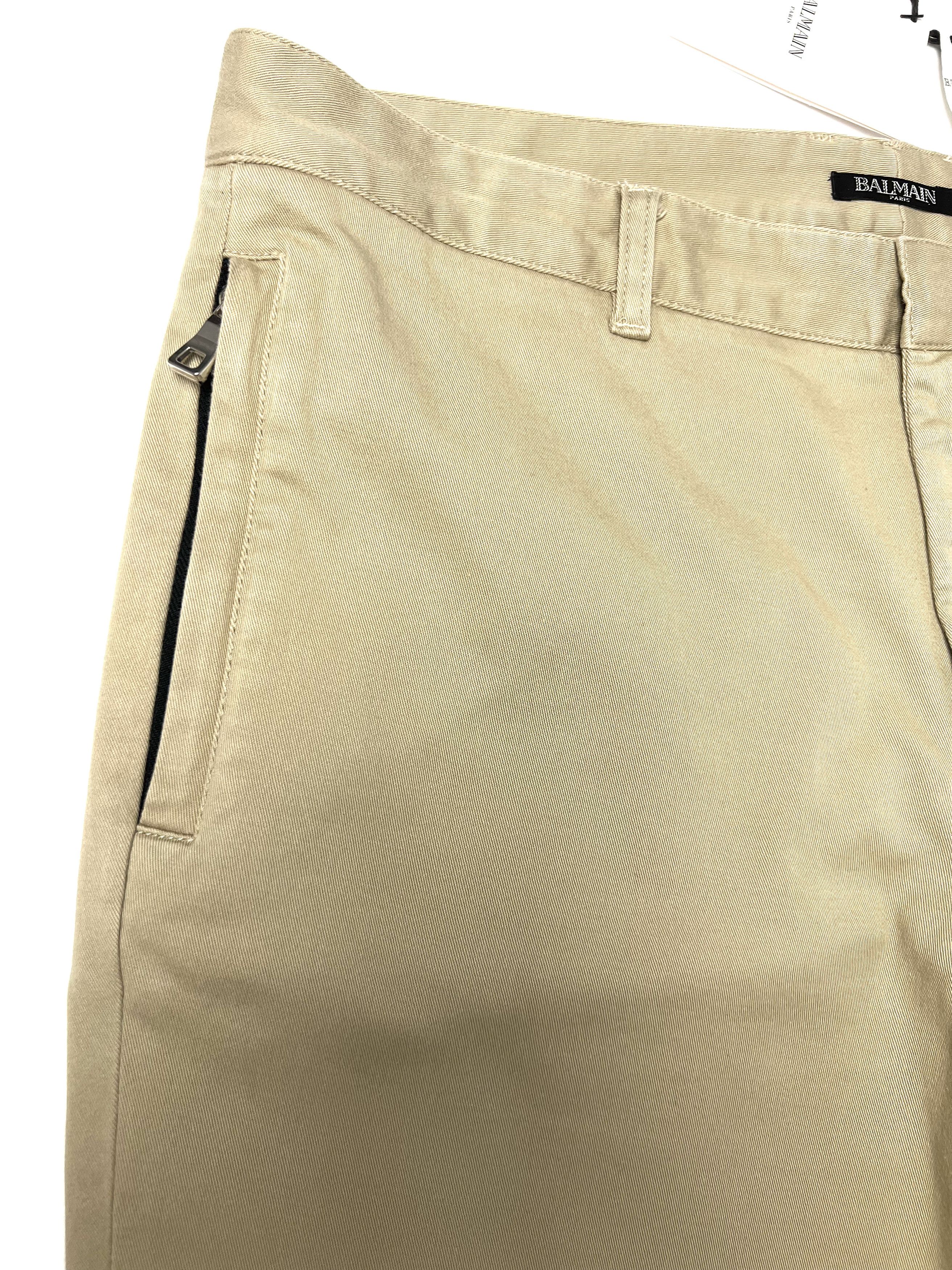 Balmain 690€ BALMAIN PARIS COTTON BLEND CASUAL PANTS MADE IN ITALY Size US 38 / EU 54 - 8 Thumbnail