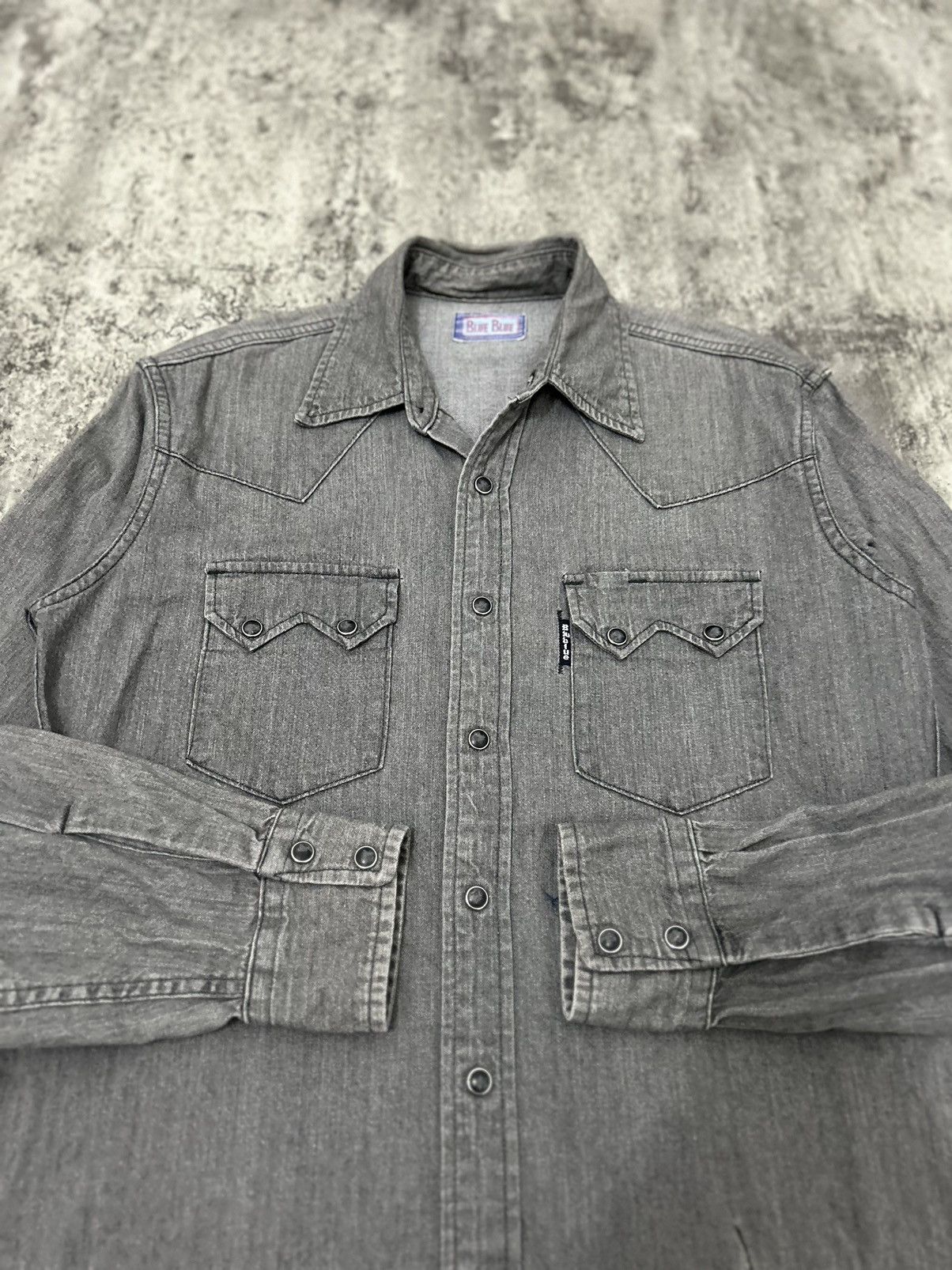 Blue Blue Japan Blue Blue Japan Hiden Small Pocket Vintage Western Shirt Size US M / EU 48-50 / 2 - 4 Thumbnail