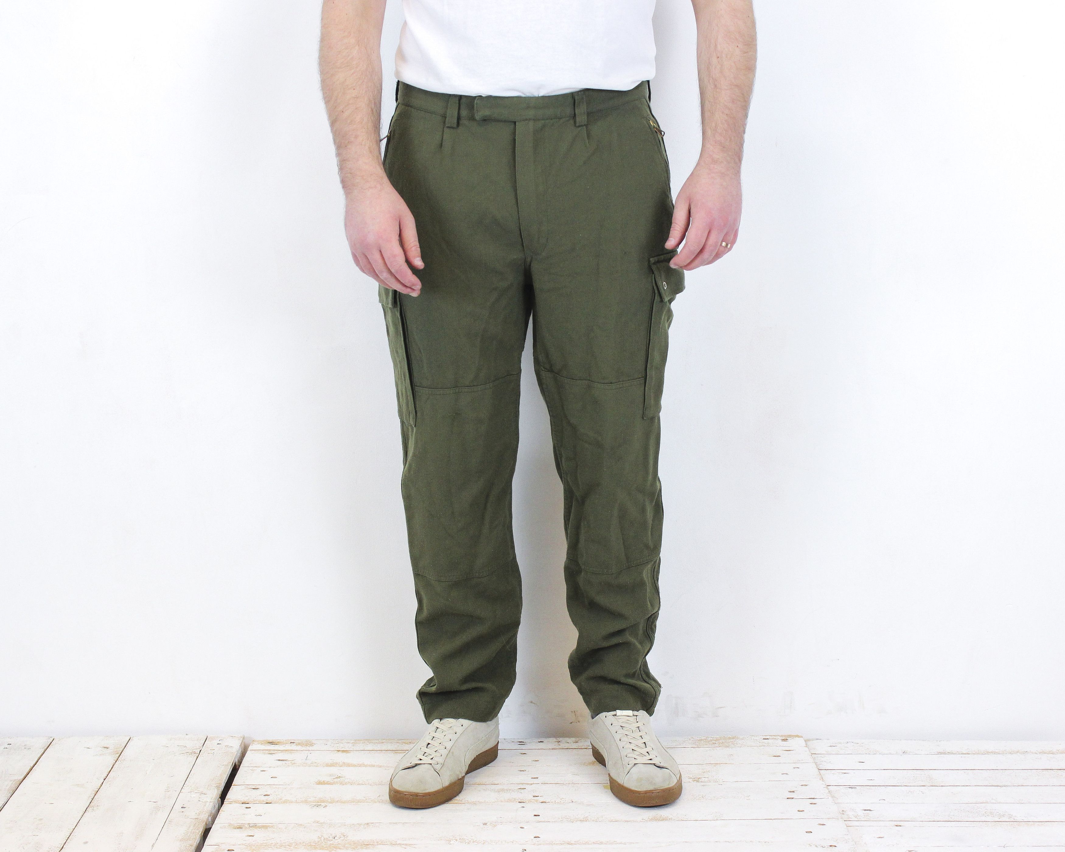 Vintage German Schneider Modautal W38 L32 Army Cargo EU 54 Wool Pant Size US 38 / EU 54 - 1 Thumbnail