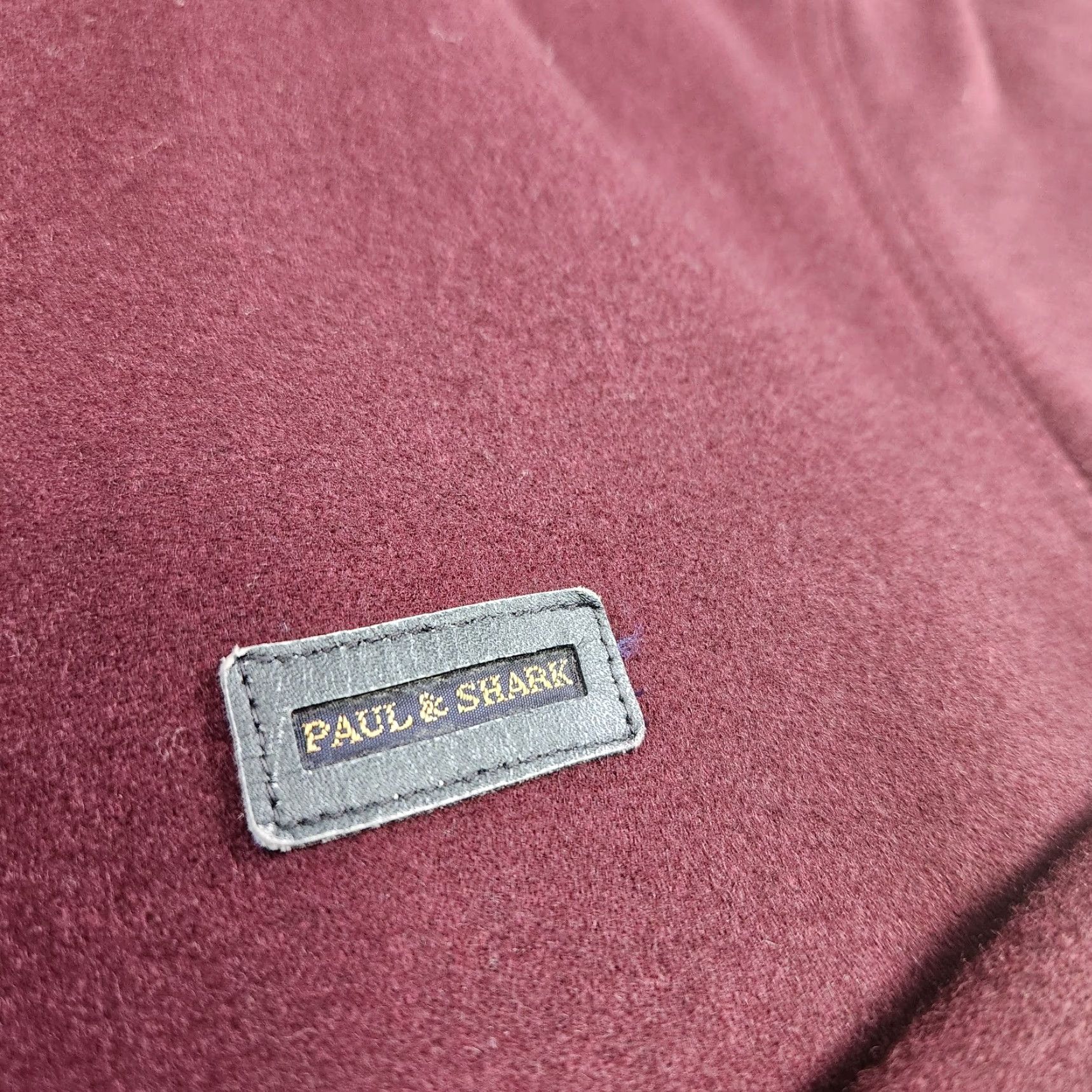 Paul & Shark Paul & Shark Yachting Wool Bomber Jacket Men M Italy Maroon Double Loop Collar Size US M / EU 48-50 / 2 - 5 Thumbnail