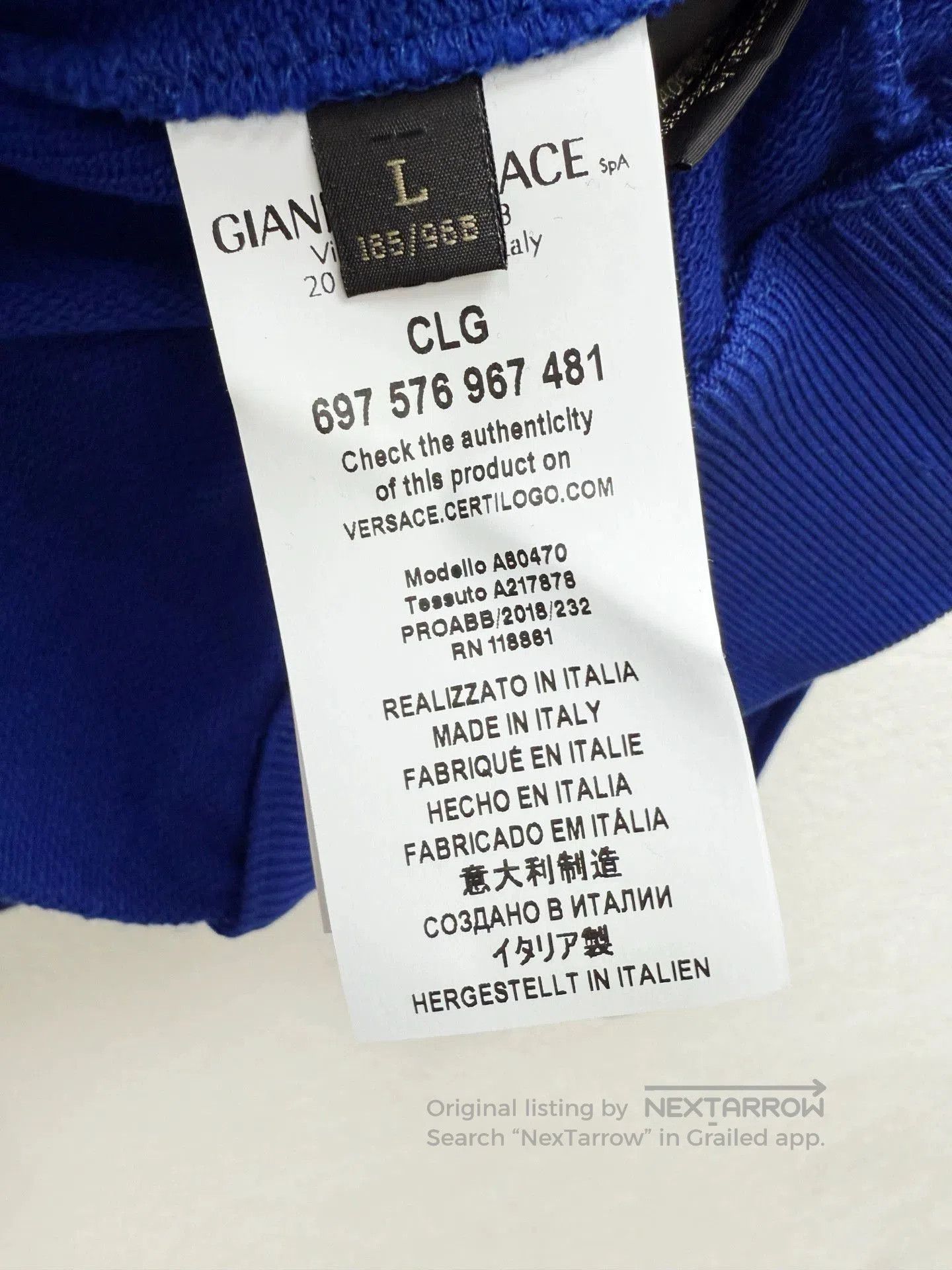 Versace versace embroidered sweatshirt in blue. Size US S / EU 44-46 / 1 - 7 Thumbnail