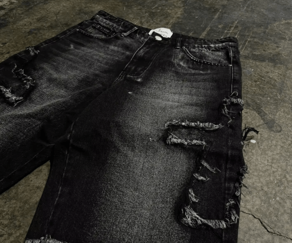 Japanese Brand street hip hop distressed denim shorts Size US 34 / EU 50 - 6 Thumbnail