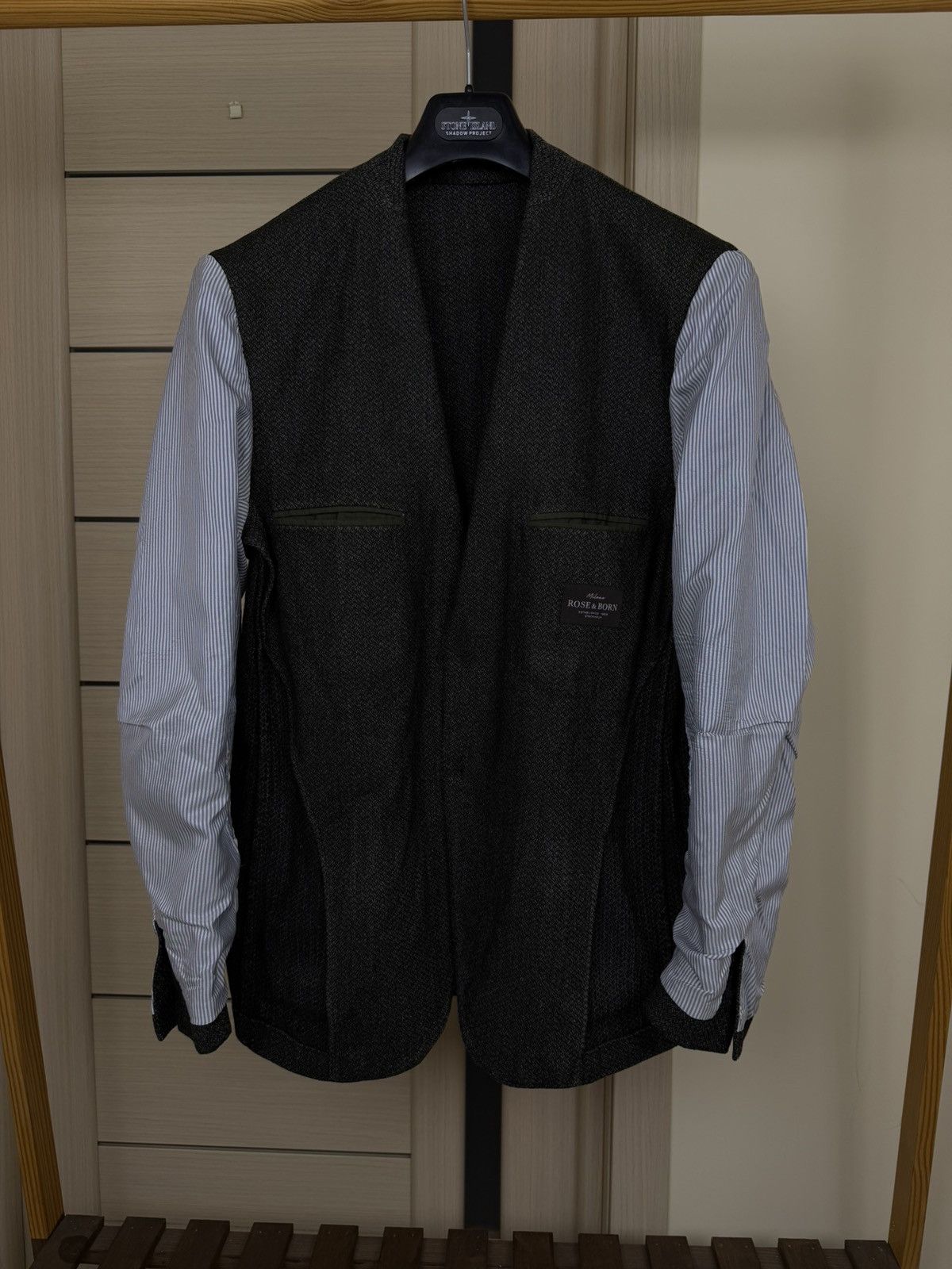 Other Rose and Born Lubiam unlined Mesh Wool Sport Blazer Jacket Size 50L - 14 Thumbnail