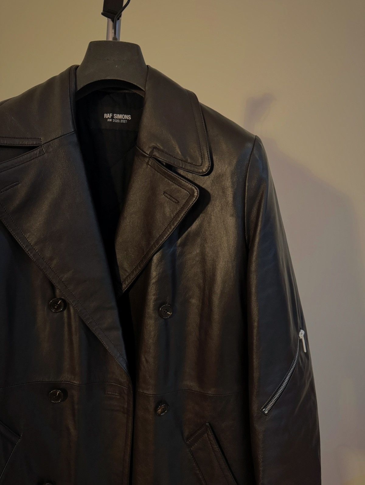 Raf Simons RAF Simons Fall2020 Runway Long leather trench coat Size US S / EU 44-46 / 1 - 8 Thumbnail