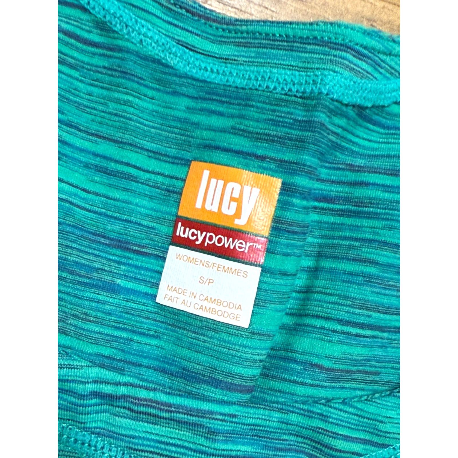 Vintage Lucy Power Tank Top Women's Small Green Athletic Sleeveless Shirt Womens Boys? Size S / US 4 / IT 40 - 3 Thumbnail