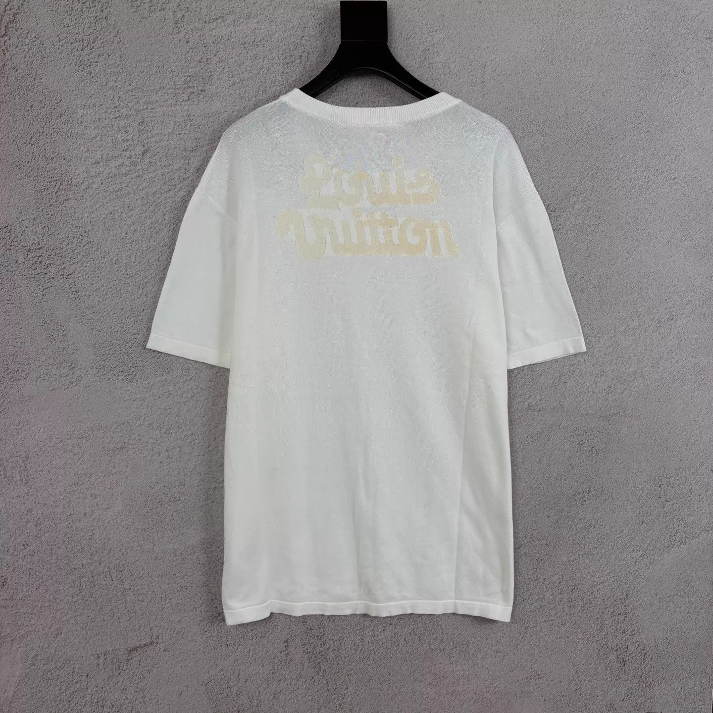 Louis Vuitton LV white flower logo knit crewneck short sleeve tee Size US XL / EU 56 / 4 - 2 Thumbnail
