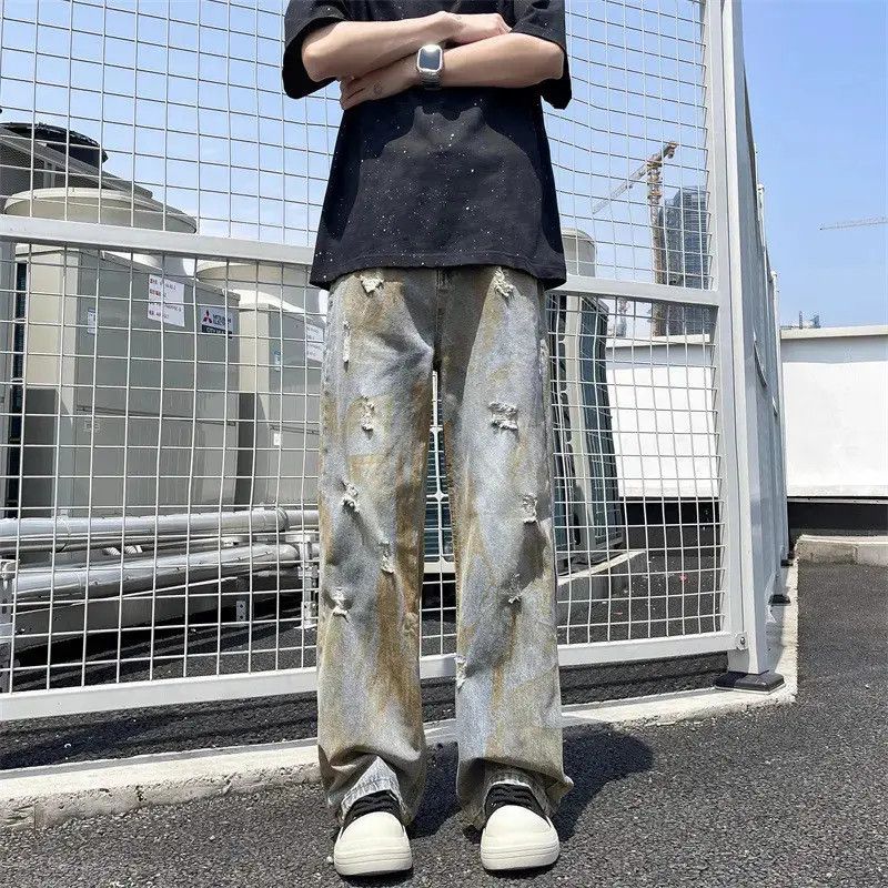 Japanese Brand Retro loose high street straight leg jeans Size US 32 / EU 48 - 6 Thumbnail