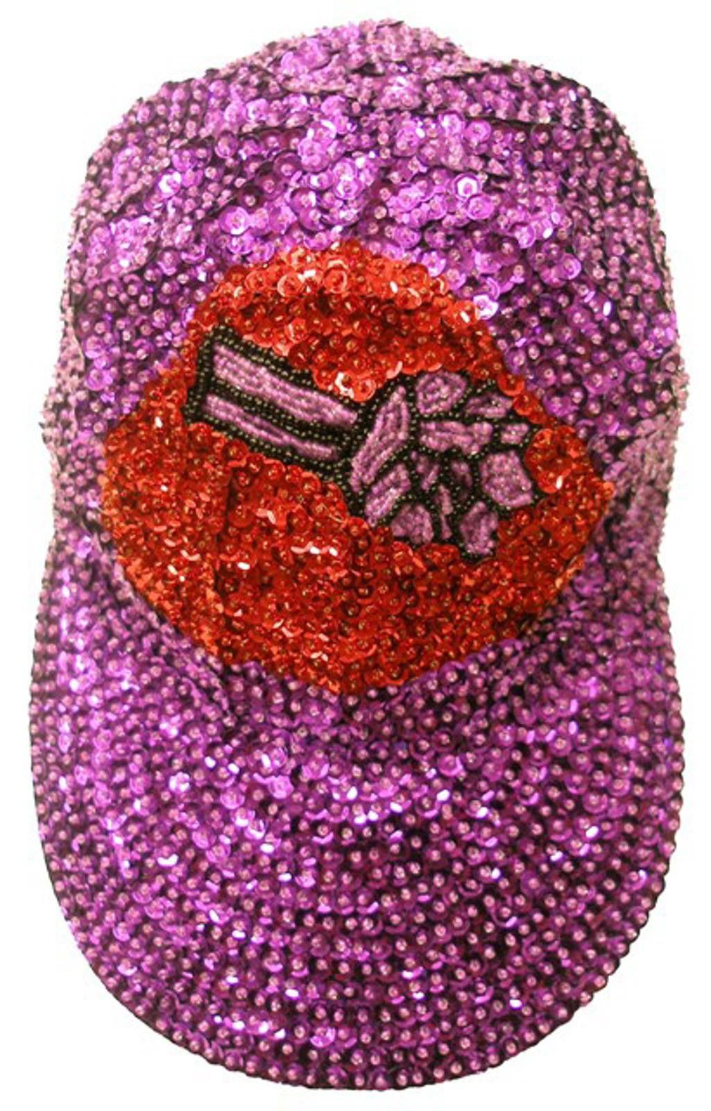 Designer Sequin Baseball Cap Red Hat Society Size ONE SIZE - 1 Preview