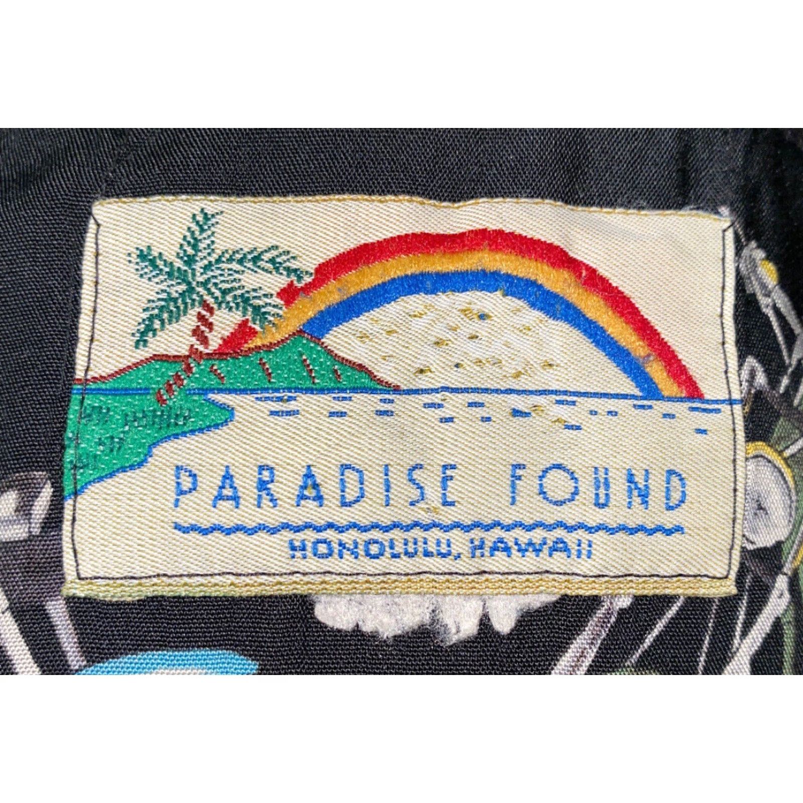 Paradise Found Paradise Found Men's Hawaiian Shirt Motorcycle Print Aloha Casual Button-Up XL Multicolor Size US XL / EU 56 / 4 - 7 Thumbnail