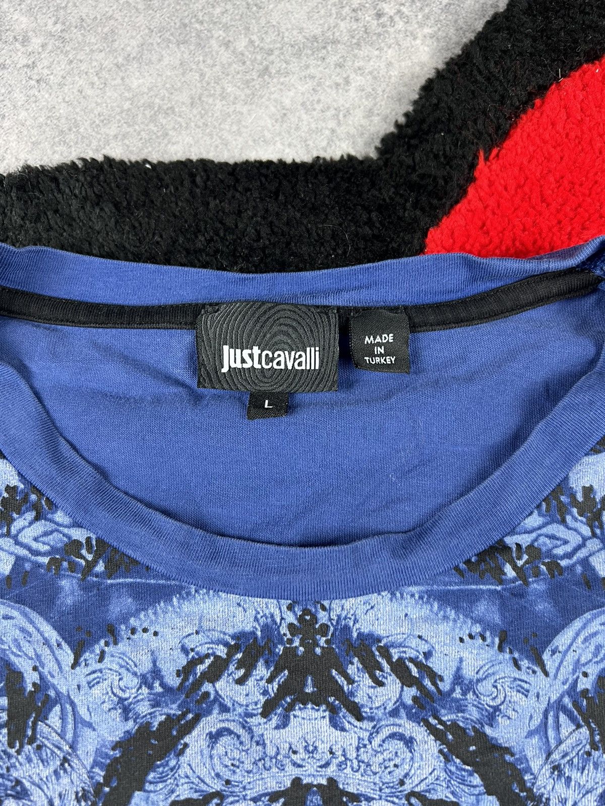 Just Cavalli Vintage Y2K Just Cavalli Tiger Overprinted Tee Shirt Size US L / EU 52-54 / 3 - 8 Thumbnail