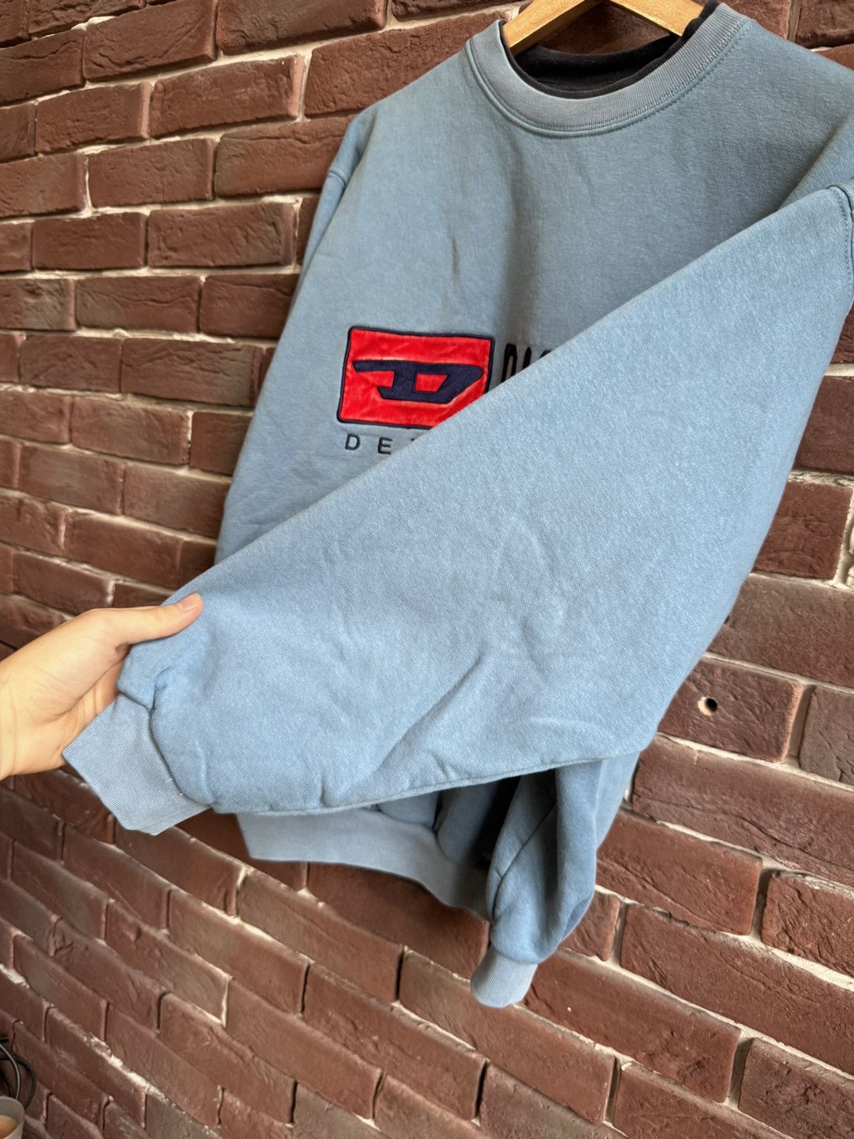 Diesel Diesel sweatshirt vintage big logo crew neck blue 90s Size US S / EU 44-46 / 1 - 6 Thumbnail