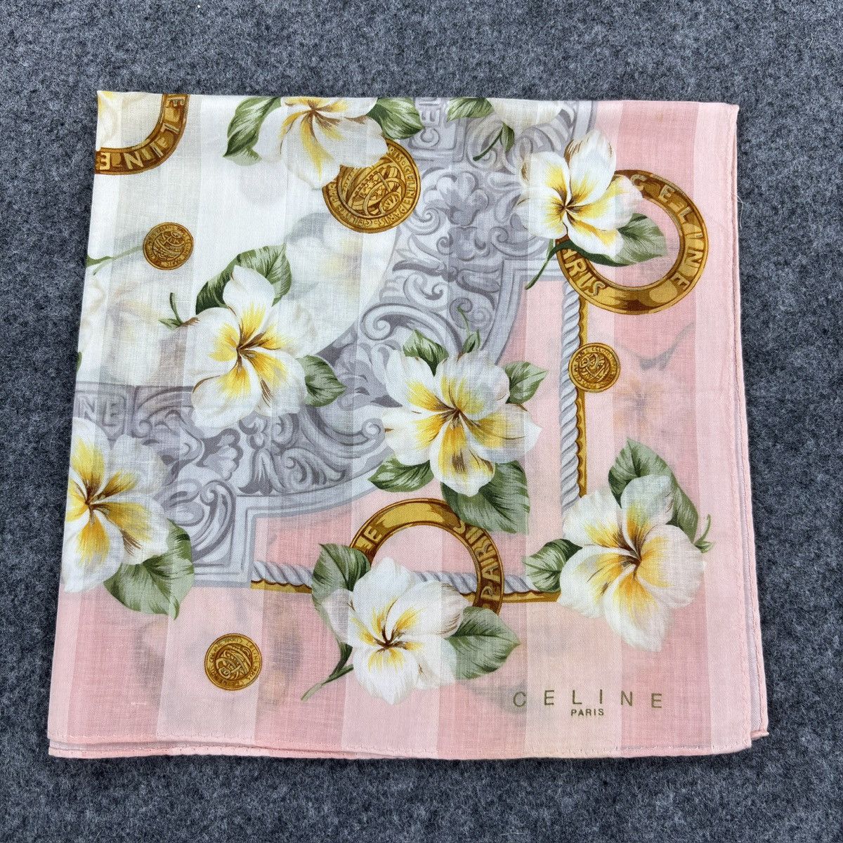 Celine × Vintage Handkerchief # E039 # Bandana # Neckerchief Size ONE SIZE - 6 Thumbnail