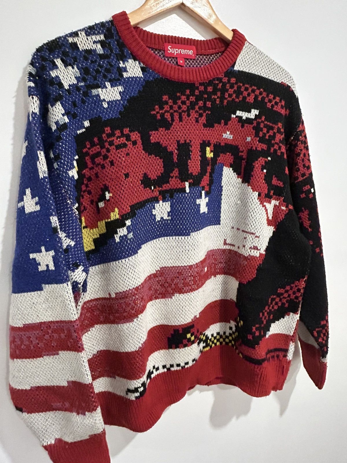 Supreme Supreme Digital Flag Sweater Size US M / EU 48-50 / 2 - 2 Thumbnail