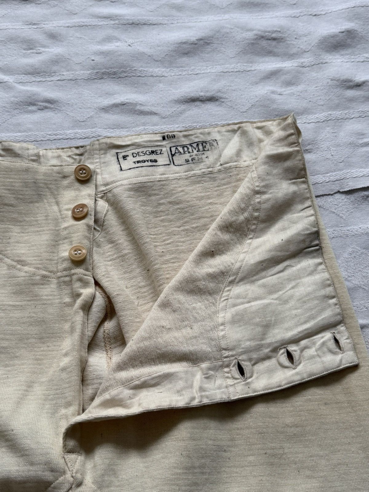Vintage Vintage 1951 Dated French Military Underwear Thermal Pants Size US 36 / EU 52 - 4 Thumbnail