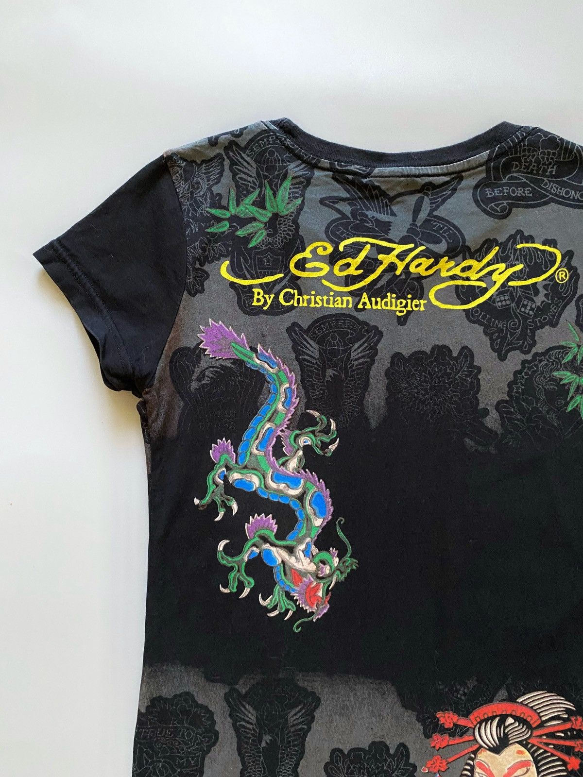 Ed Hardy Vintage Ed Hardy By Christian Audigier Overprint T-Shirt Size S / US 4 / IT 40 - 7 Thumbnail