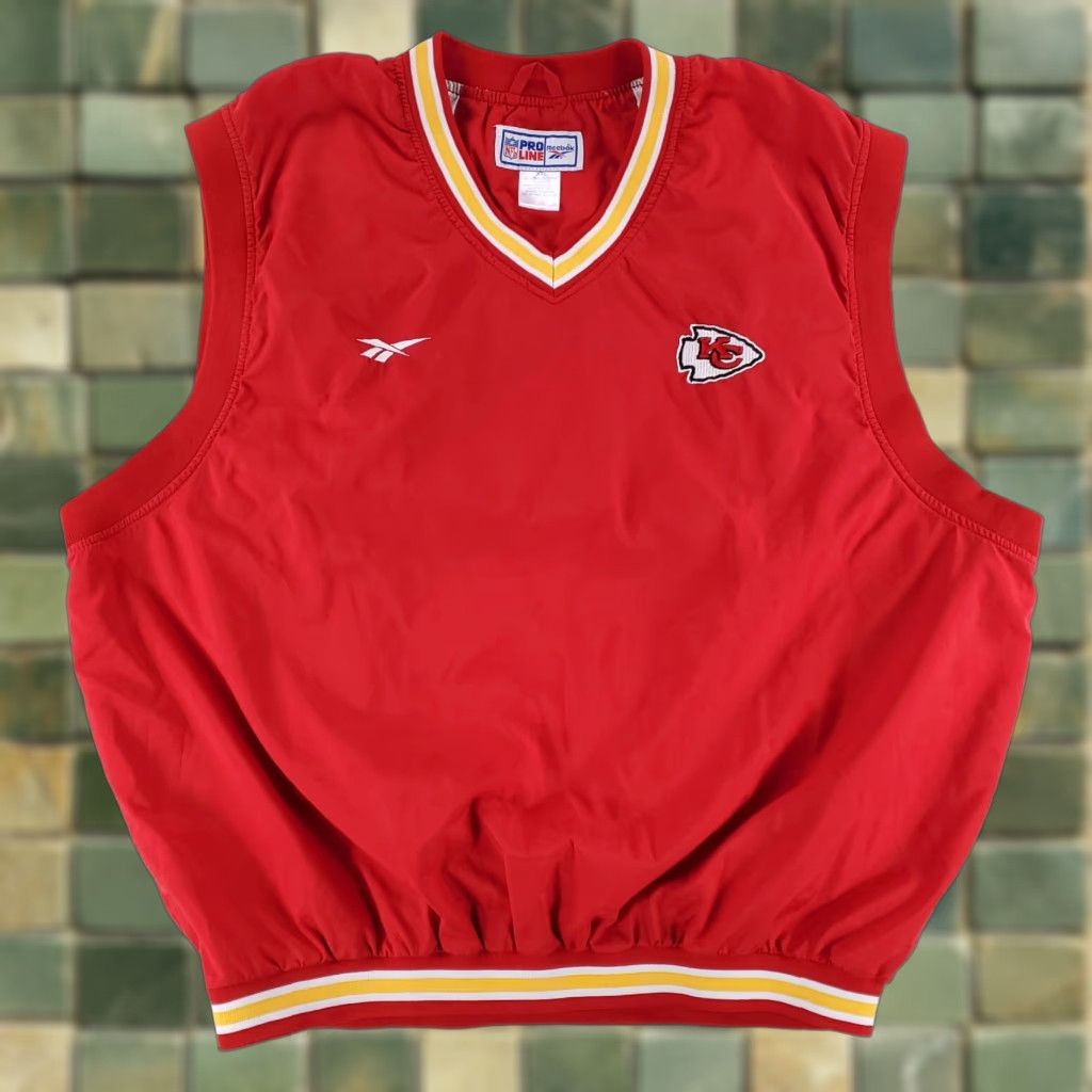 Reebok VINTAGE Kansas City Chiefs Reebok Proline Pullover Vest 80s 90s NFL Mens XXL Red Shirt Size US XXL / EU 58 / 5 - 1 Thumbnail