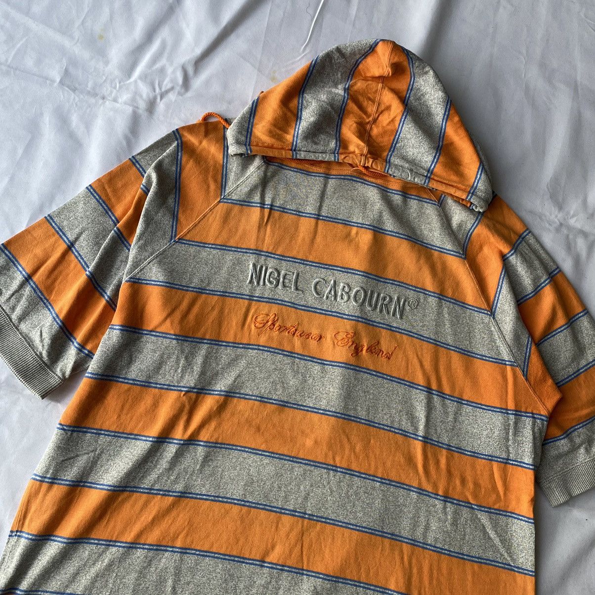 Japanese Brand × Nigel Cabourn × Vintage Nigel Cabourn Stripe Short Sleeve Hooded Size US XL / EU 56 / 4 - 2 Thumbnail