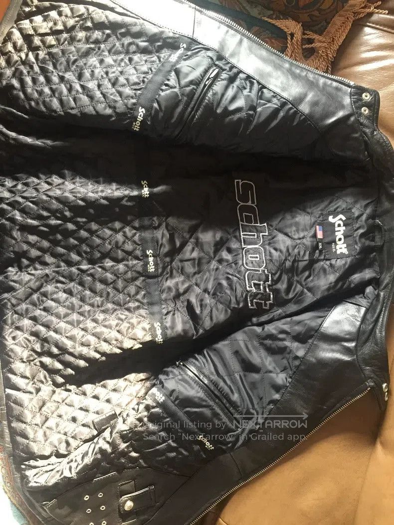 Schott Schott Leather coat Size US XXL / EU 58 / 5 - 4 Thumbnail