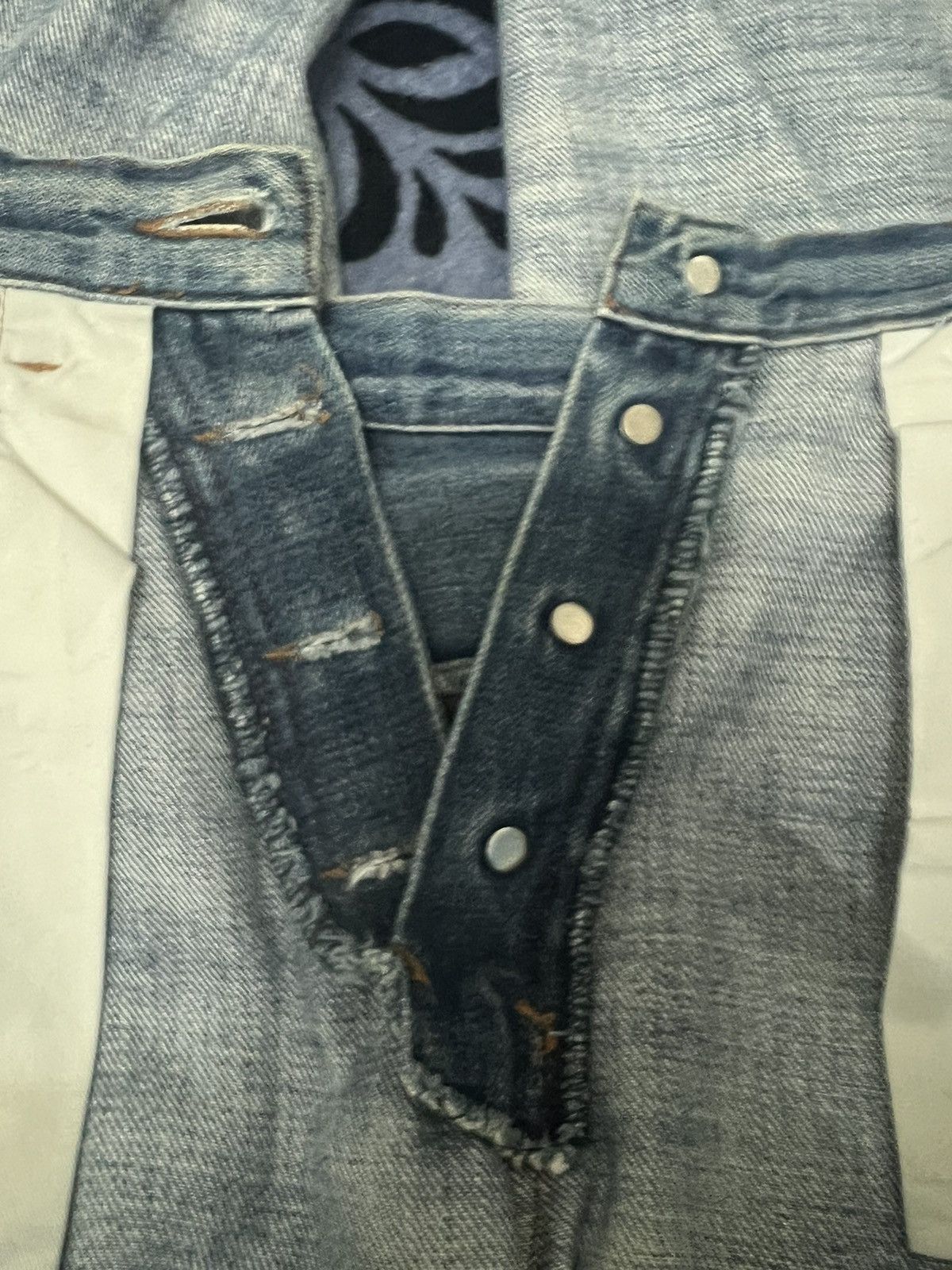 A.P.C. × Vintage A.P.C - Rue De Fleurus Paris Selvedge Button Fly Distressed Size US 29 - 14 Thumbnail
