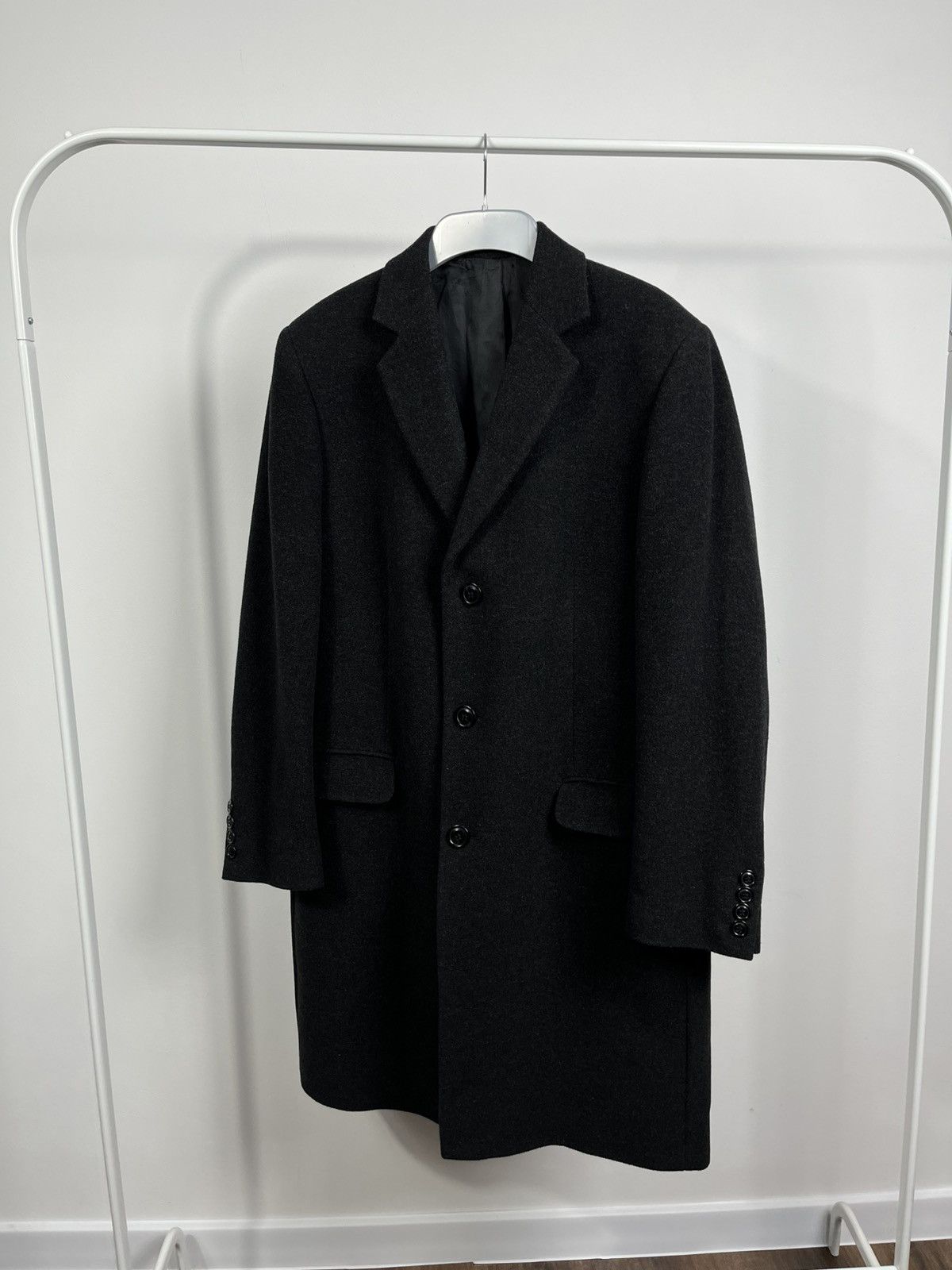 Vintage Vintage Coat Jacket Wool Cashmere Black Overcoat Size 48 Size US M / EU 48-50 / 2 - 1 Thumbnail