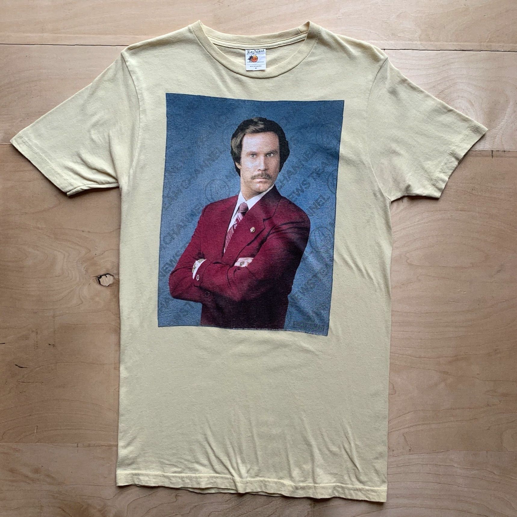 Vintage Anchorman Movie Promo Shirt M Yellow Nike? Size US M / EU 48-50 / 2 - 2 Thumbnail