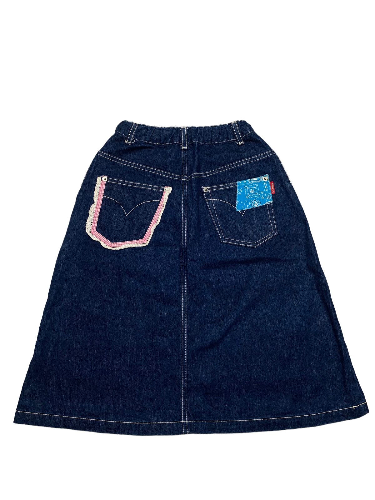 Angel Blue 2000s Angel Blue - Paisley Patcwork Denim Skirt Size 26" / US 2 / IT 38 - 2 Thumbnail