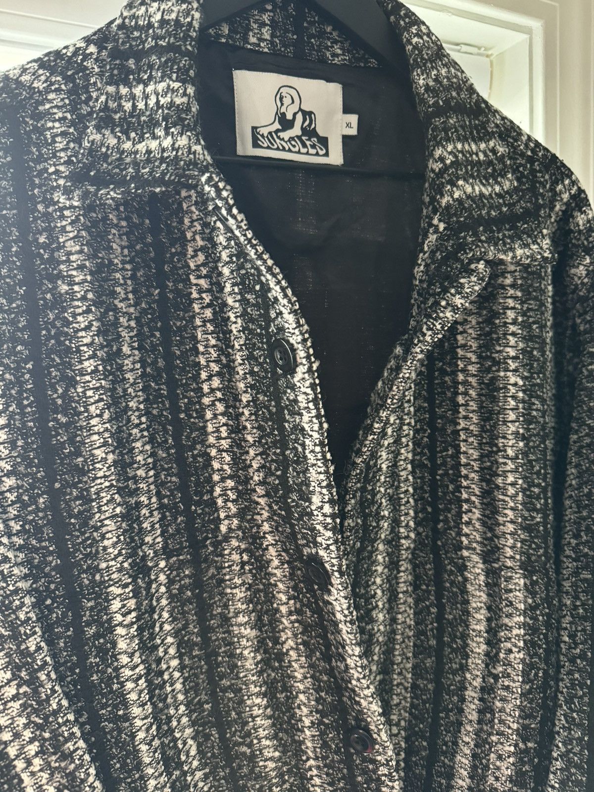 Jungles Jungles Bouclé Wool Stripe Jacket Size US XL / EU 56 / 4 - 2 Thumbnail