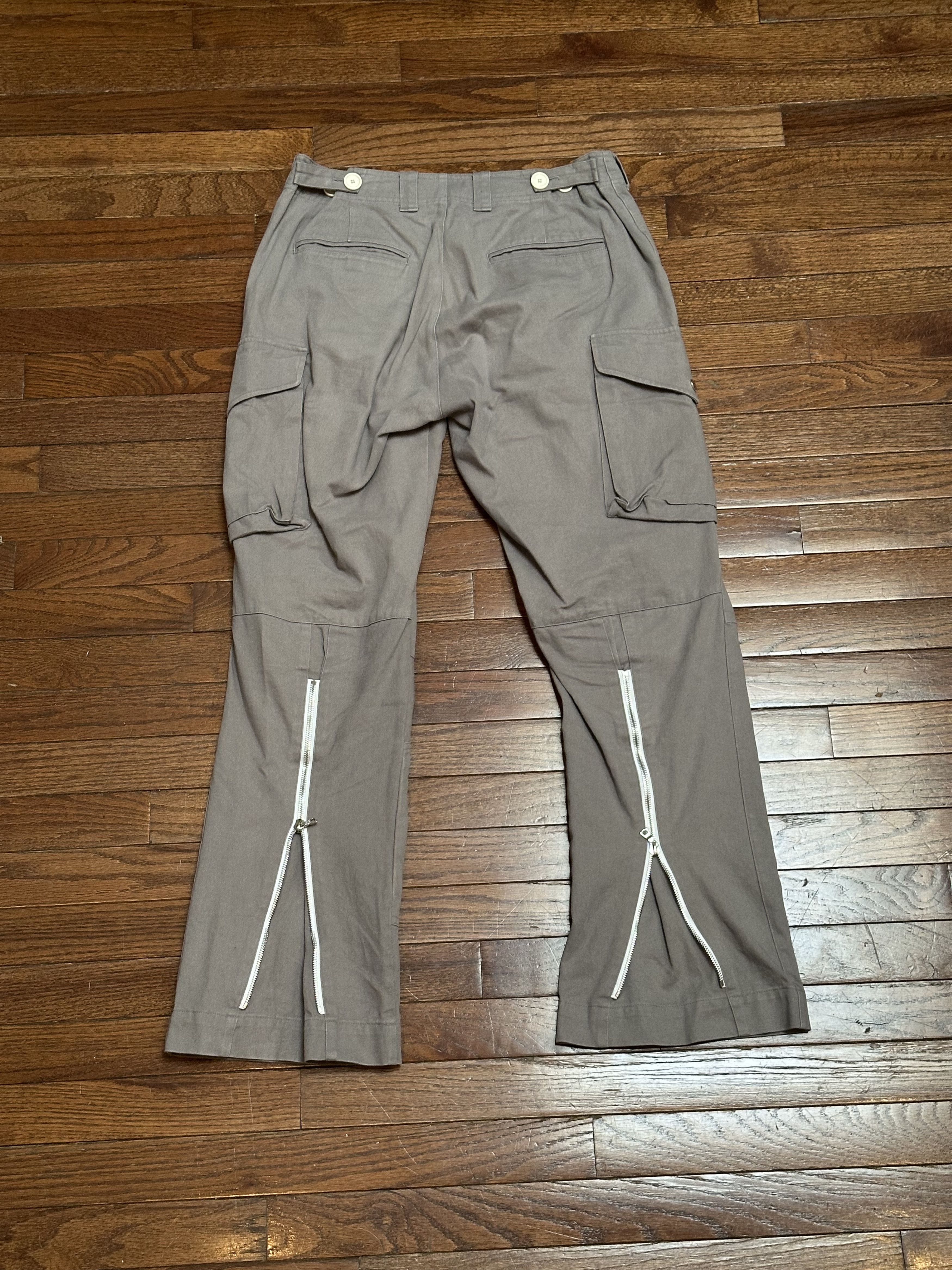 CMMAWEAR Cmmawear Grey Back-zip Cargo Pants Medium Size US 32 / EU 48 - 2 Thumbnail