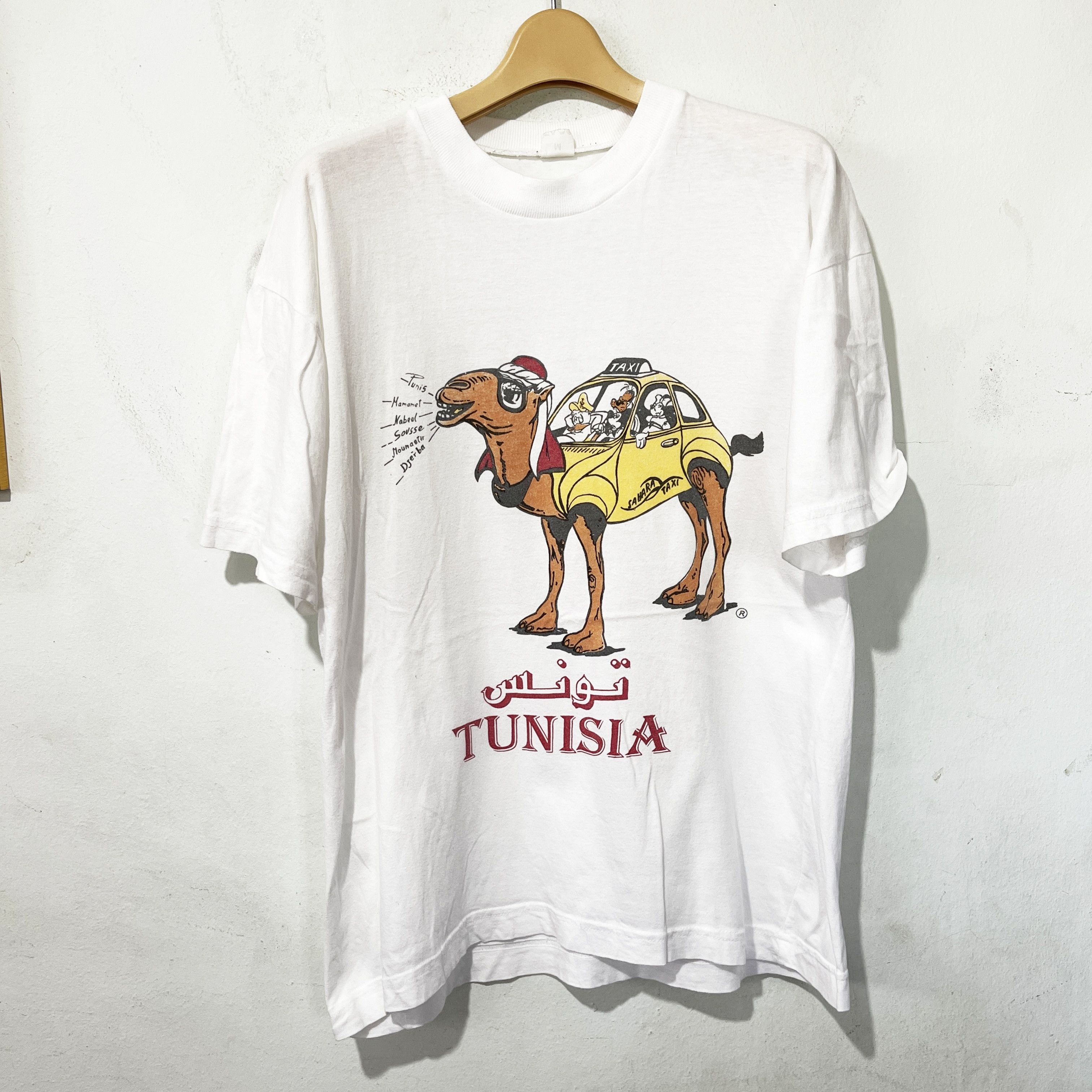 Vintage Vintage 90s Tunisia Camel Taxi T-Shirt Size US M / EU 48-50 / 2 - 1 Thumbnail