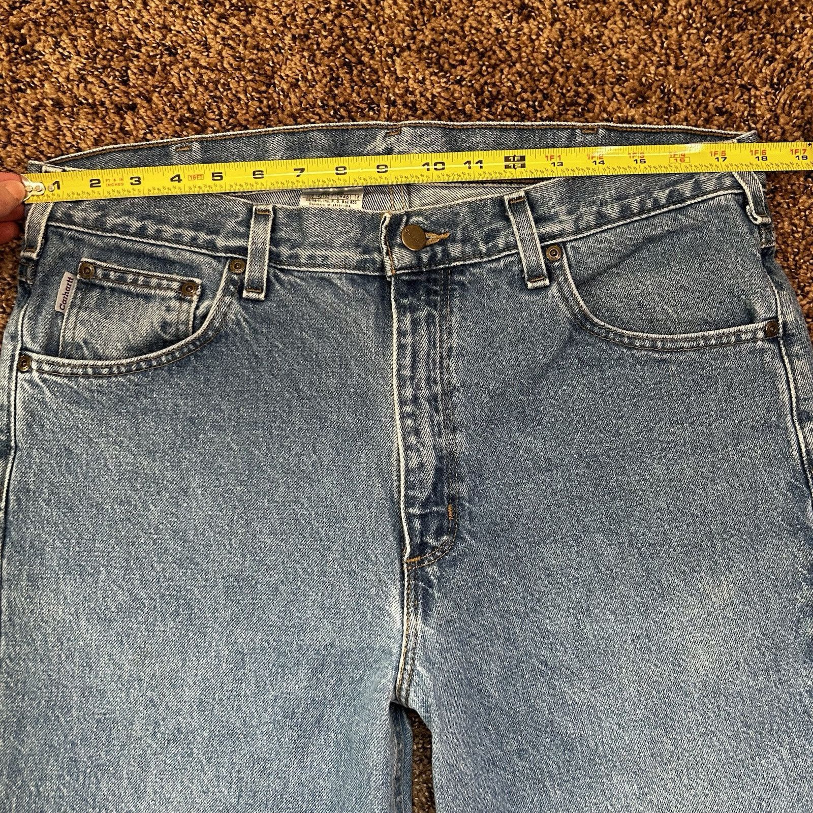 Carhartt Carhartt Straight Leg Jeans B180 STW Stonewash Mens 36 x 34 Size US 36 / EU 52 - 17 Thumbnail