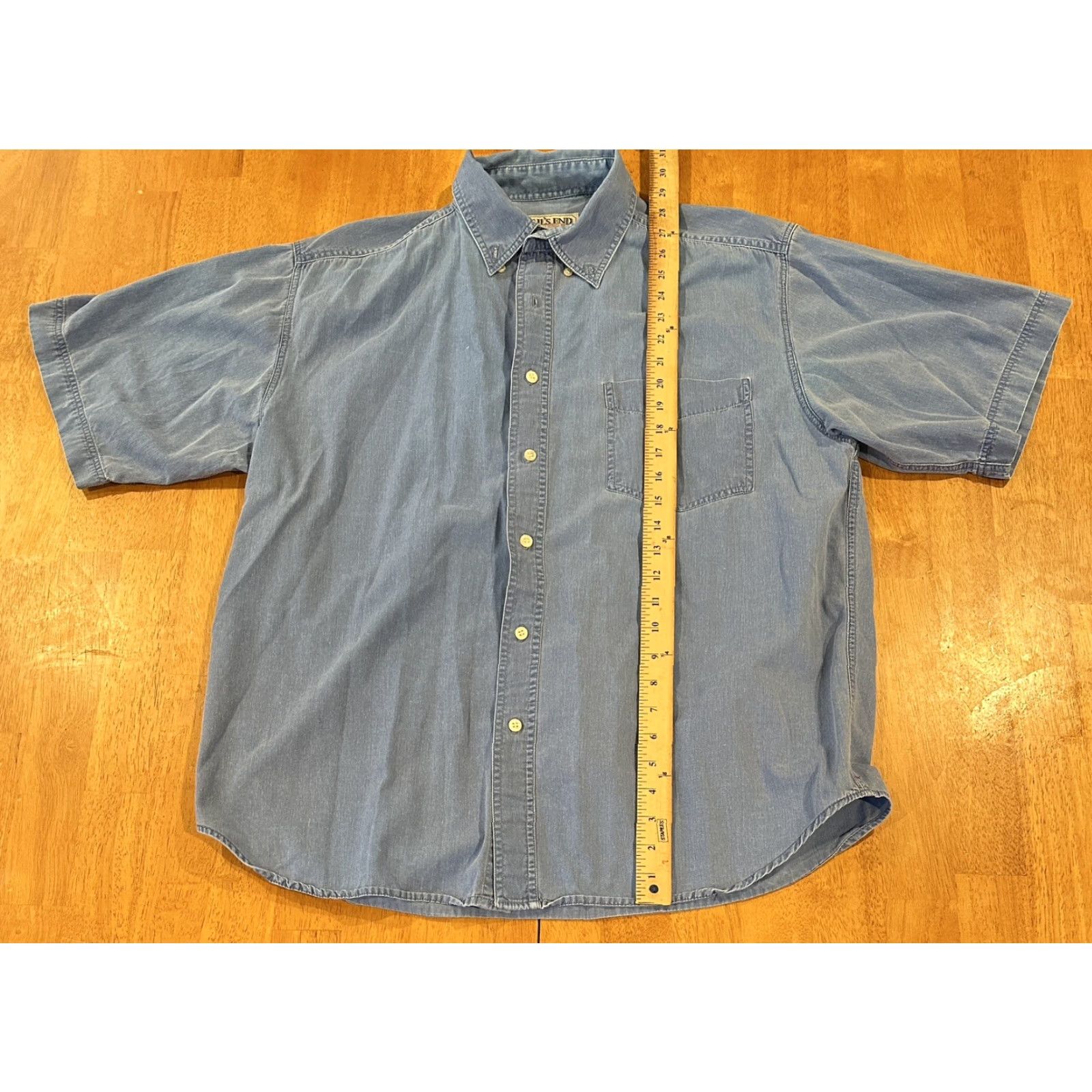 Rails VINTAGE Trails End Button-Down Shirt Chambray Long Sleeve Large Men Size US L / EU 52-54 / 3 - 6 Thumbnail
