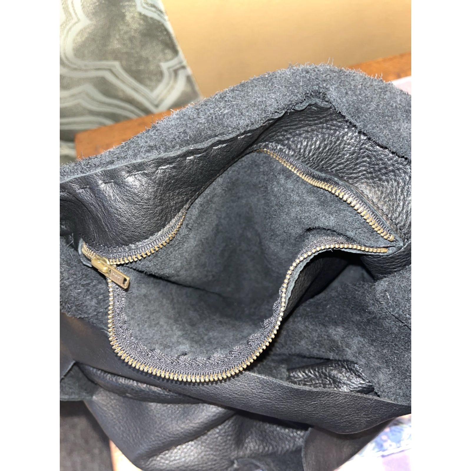 Vintage Stitch and Tickle Handmade Black Leather Hobo Style Bag Made In Boston, MA Size ONE SIZE - 7 Thumbnail