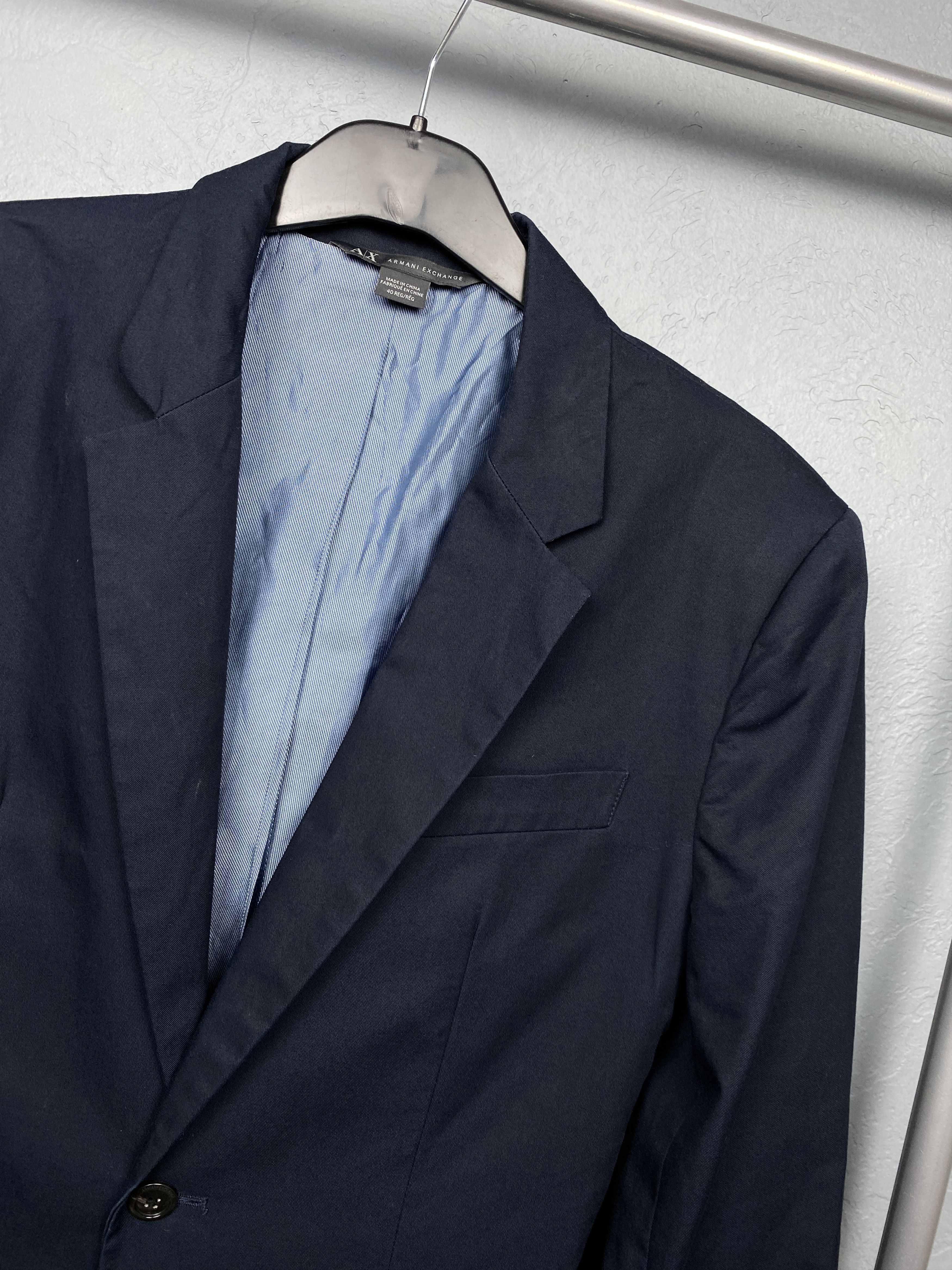 Armani × Armani Exchange × Vintage Armani Exchange Vintage Mens Two Buttons Blazer Jacket Size US M / EU 48-50 / 2 - 2 Thumbnail