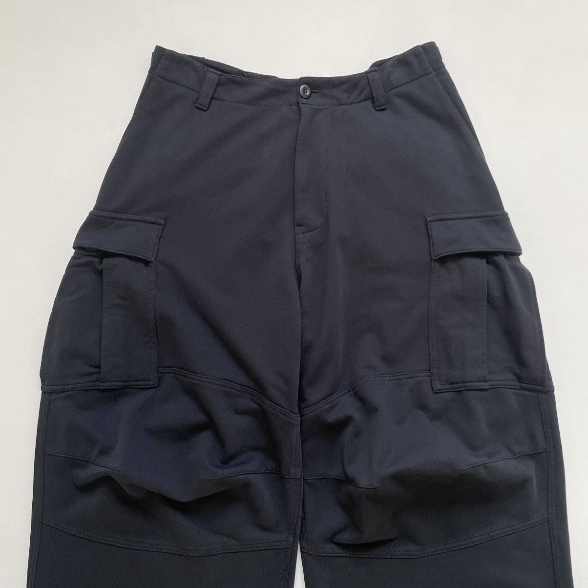 Balenciaga 2022 Wide Leg Black Jersey Cargo Pants Size US 34 / EU 50 - 4 Thumbnail