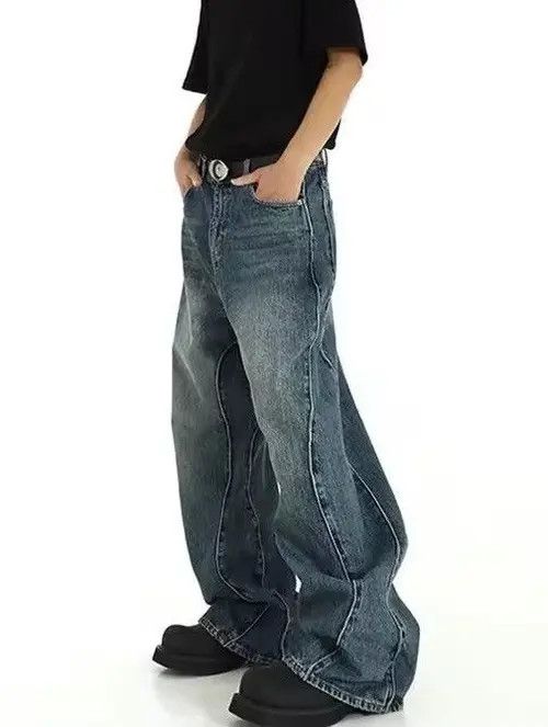 Japanese Brand Blue Y2K skateboarding hiphop utility baggy jeans Size US 30 / EU 46 - 5 Thumbnail